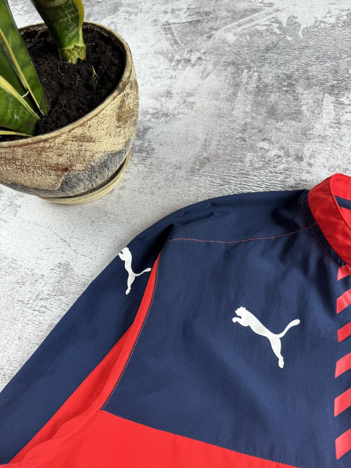 Puma Arsenal 2015/2016 Vintage Football Soccer Training Light Jacket Windbreaker Size US L / EU 52-54 / 3 - 9 Thumbnail