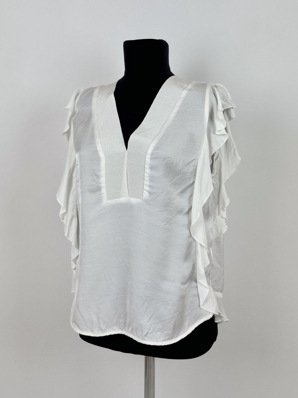 Sandro Sandro Ruffle Sleeve Lace Blouse Size S / US 4 / IT 40 - 1 Thumbnail