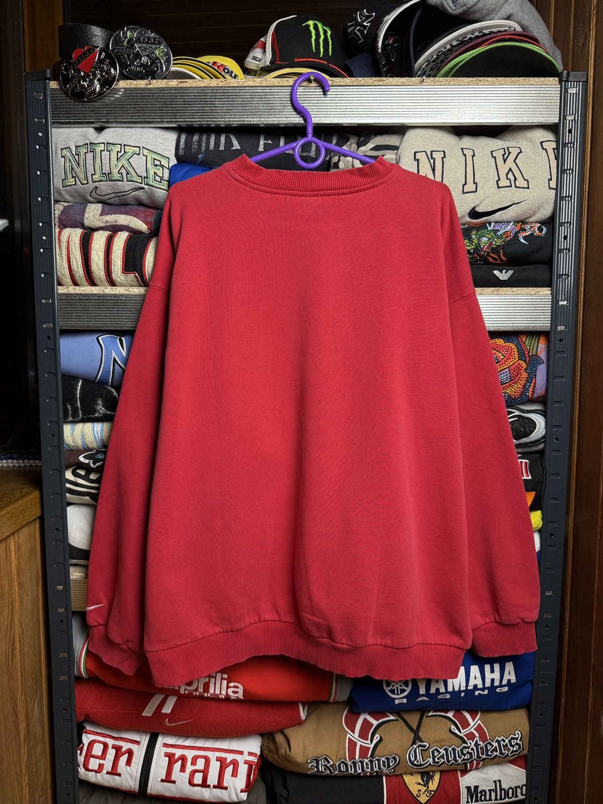 Nike × Vintage Nike Vintage Sweatshirt Big Logo Swoosh Crewneck 90s Size US XXL / EU 58 / 5 - 2 Thumbnail