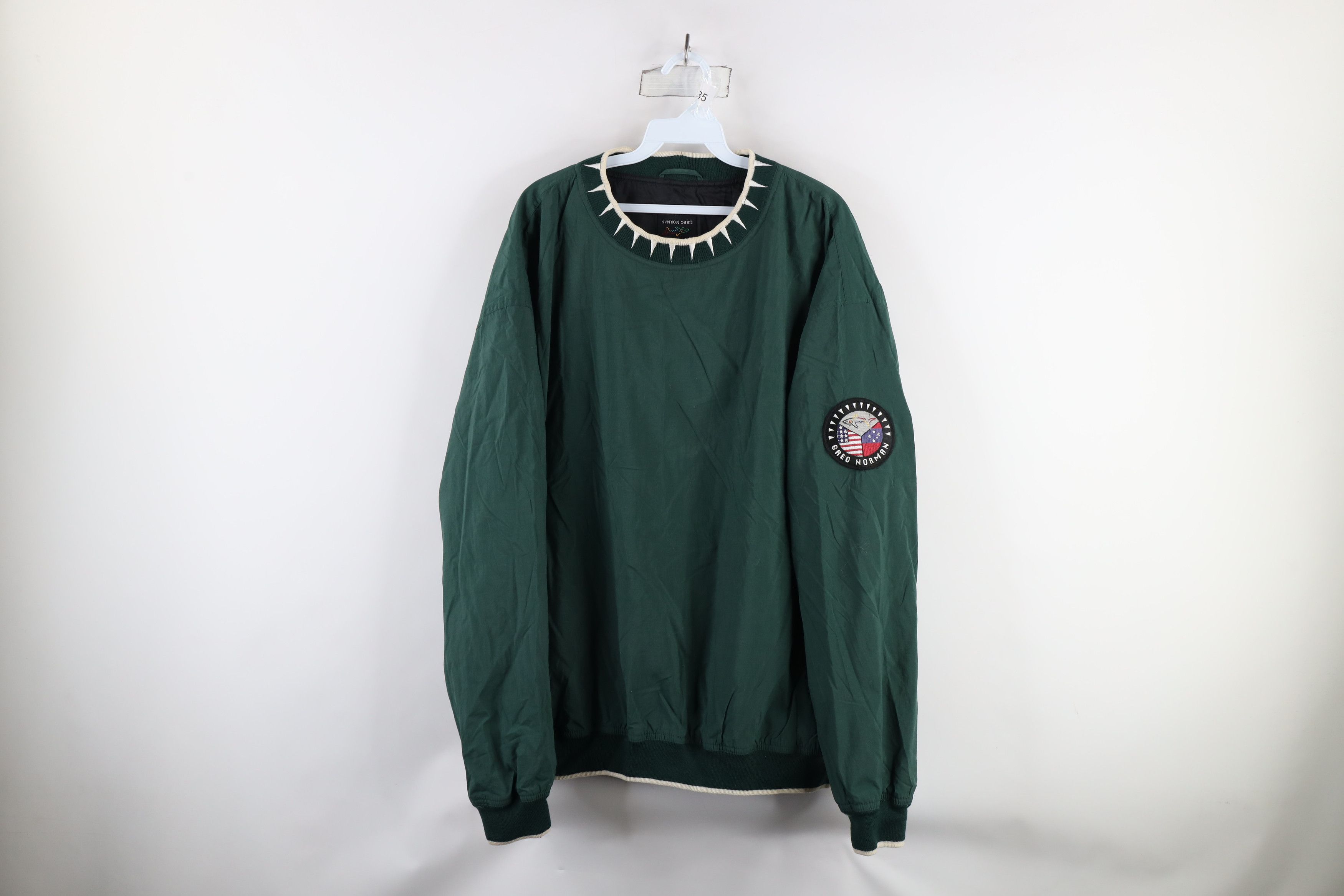 Vintage Vintage 90s Greg Norman Spell Out Golfing Windbreaker Jacket Size US XL / EU 56 / 4 - 1 Thumbnail