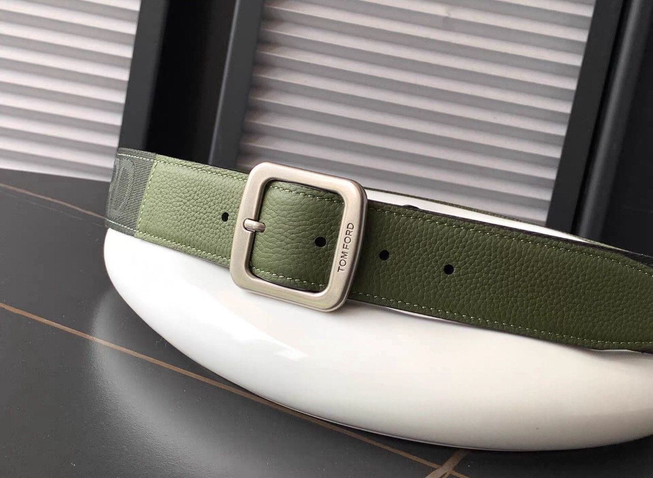 Tom Ford New W Box Tom Ford Leather Safari Green Buckle Belt Luxury Size ONE SIZE - 2 Thumbnail
