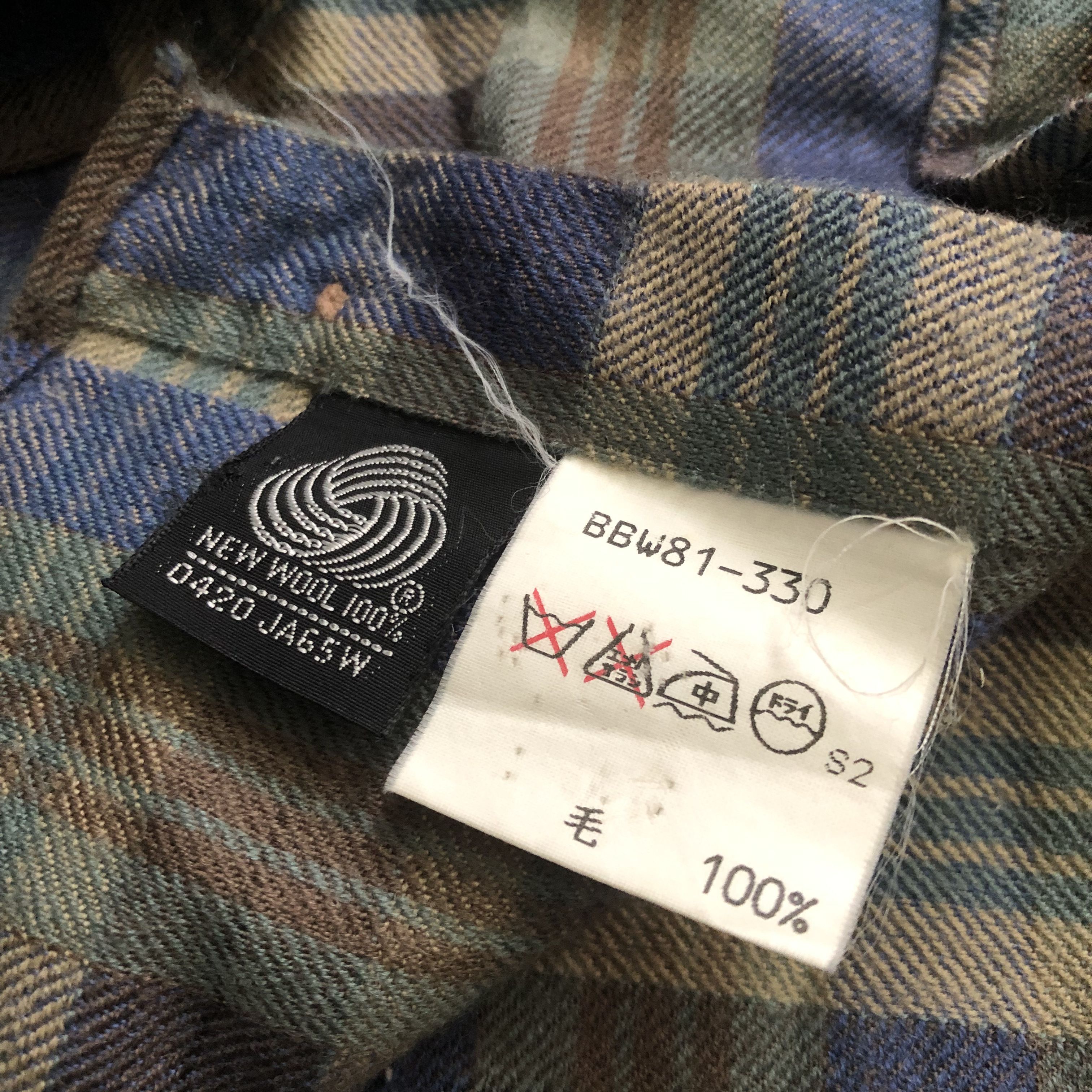 Burberry VINTAGE 90s Burberrys checkerd wool flannel shadow shirt Size US M / EU 48-50 / 2 - 4 Thumbnail