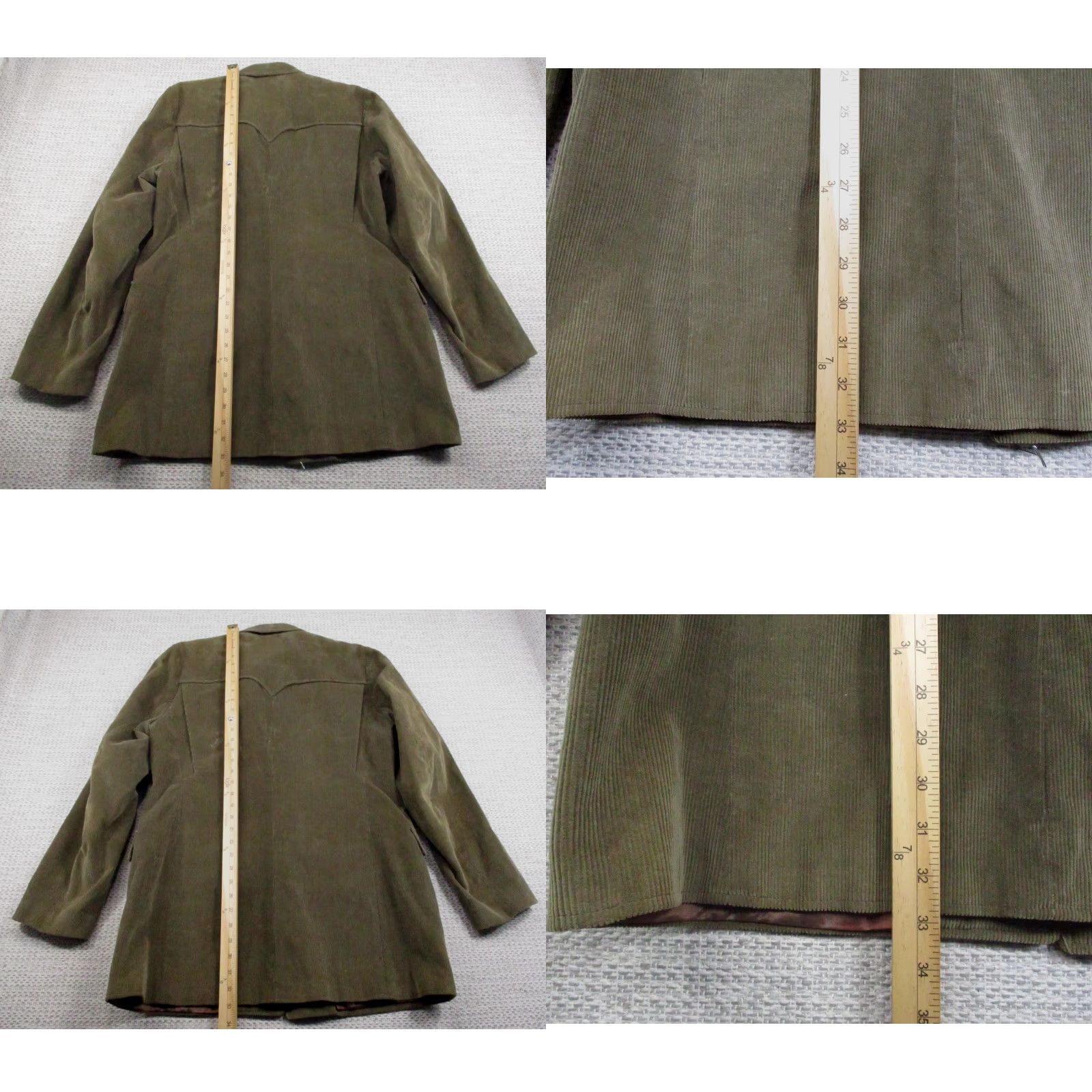 Vintage VINTAGE Pioneer Wear Jacket Mens 42L Corduroy Western Sport Coat Long Green Olive Brown 70s Mens Size US XS / EU 42 / 0 - 10 Thumbnail