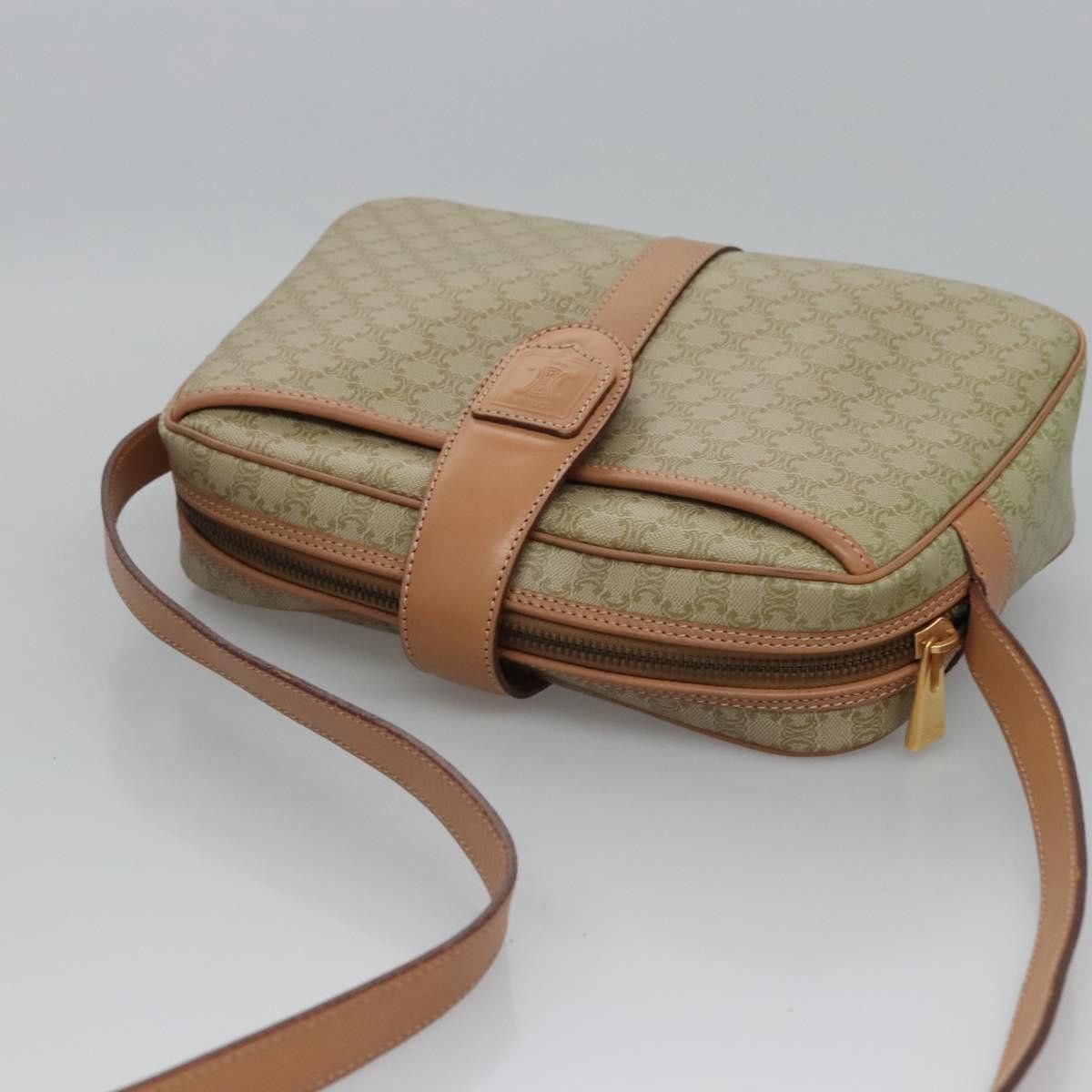 Celine CELINE Macadam Canvas Shoulder Bag Beige Gold Size ONE SIZE - 6 Thumbnail