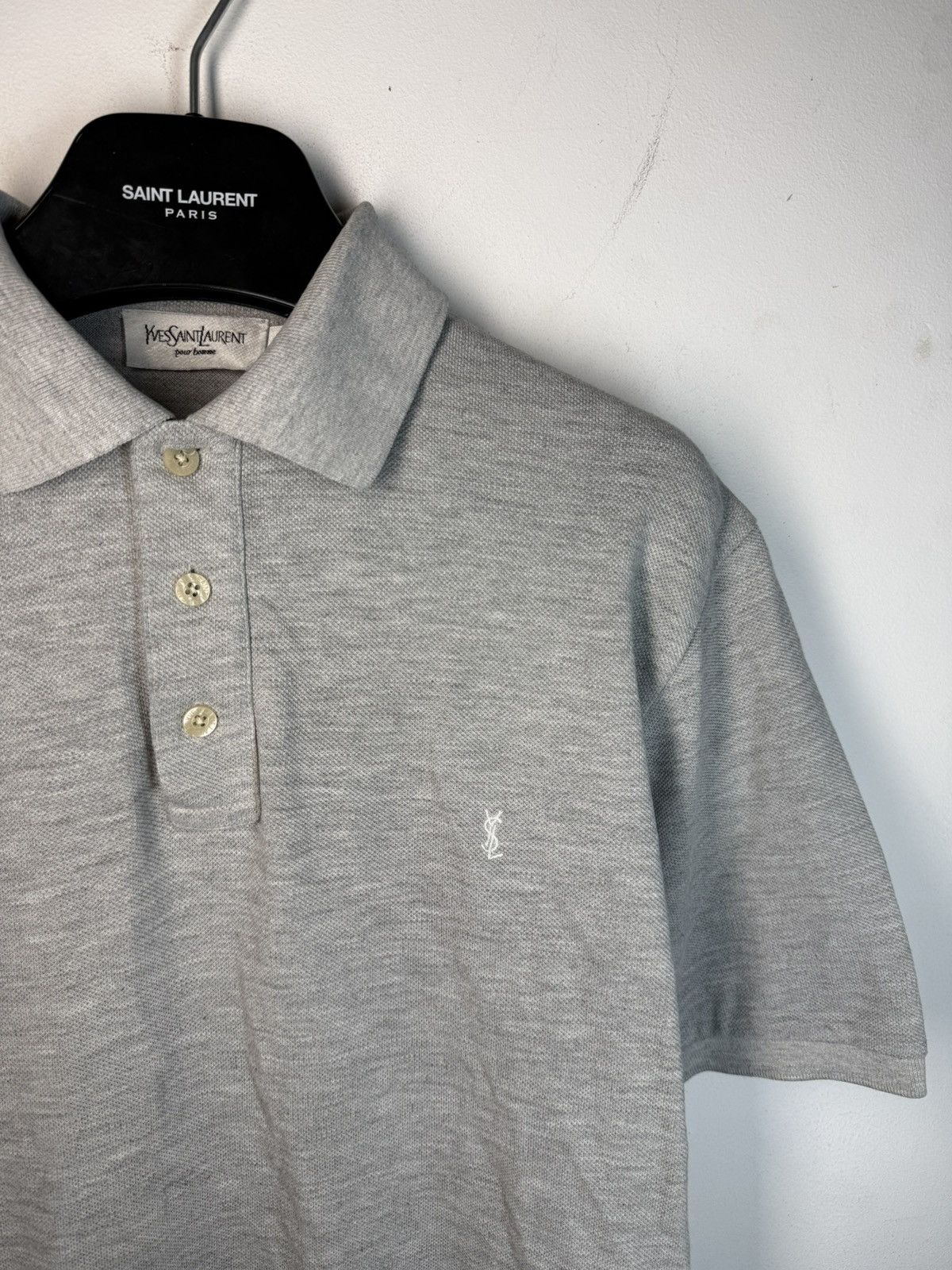 Yves Saint Laurent Grey YSL Polo Shirt Summer YSL T-shirt YSL Shirt Size US S / EU 44-46 / 1 - 15 Thumbnail