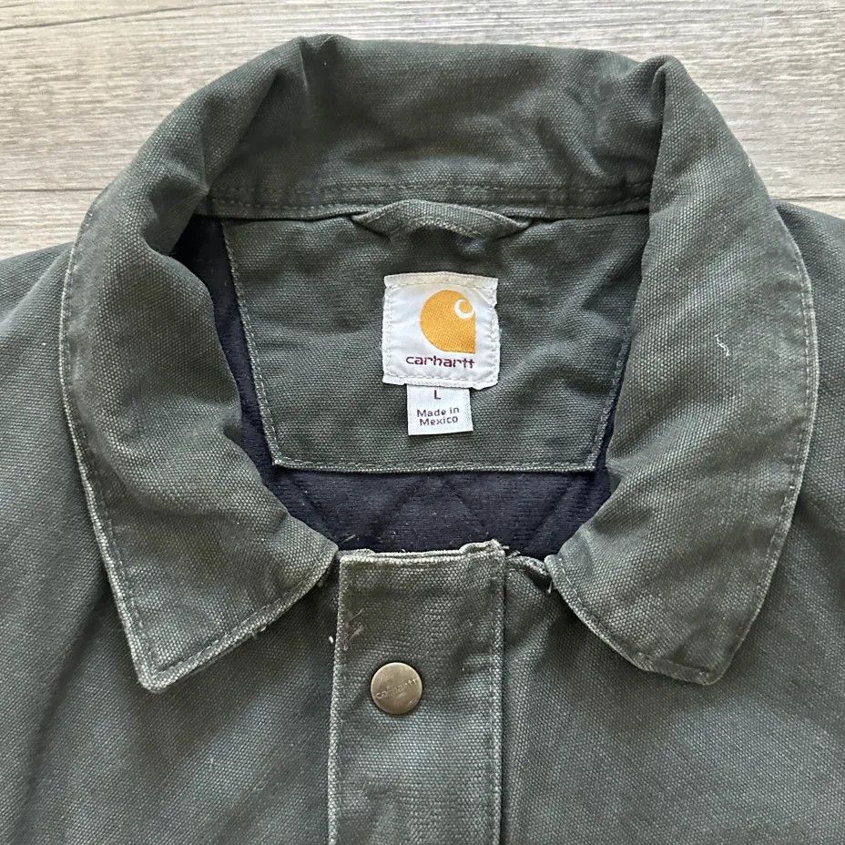Carhartt Vintage Carhartt 100110316 Olive Green Chore Barn Coat Size US L / EU 52-54 / 3 - 4 Thumbnail