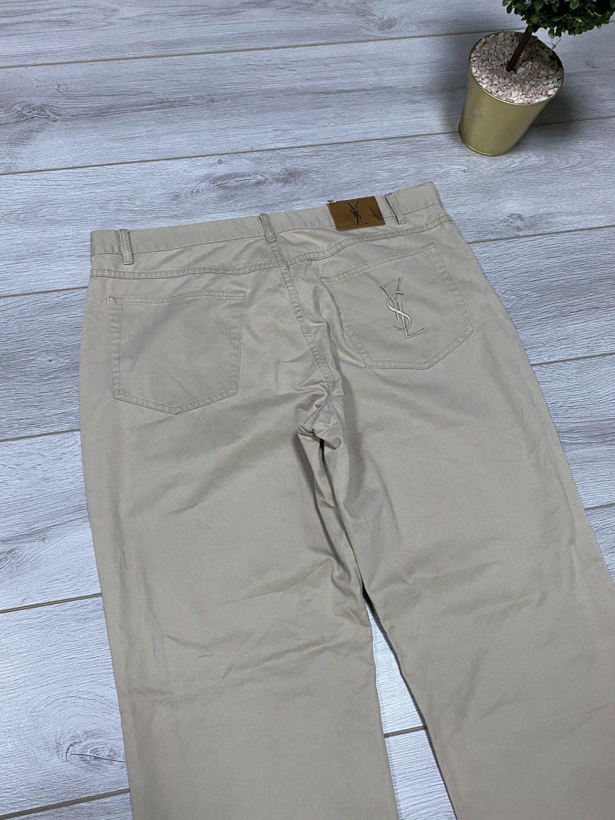 YSL Yves Saint Laurent vintage big logo pants