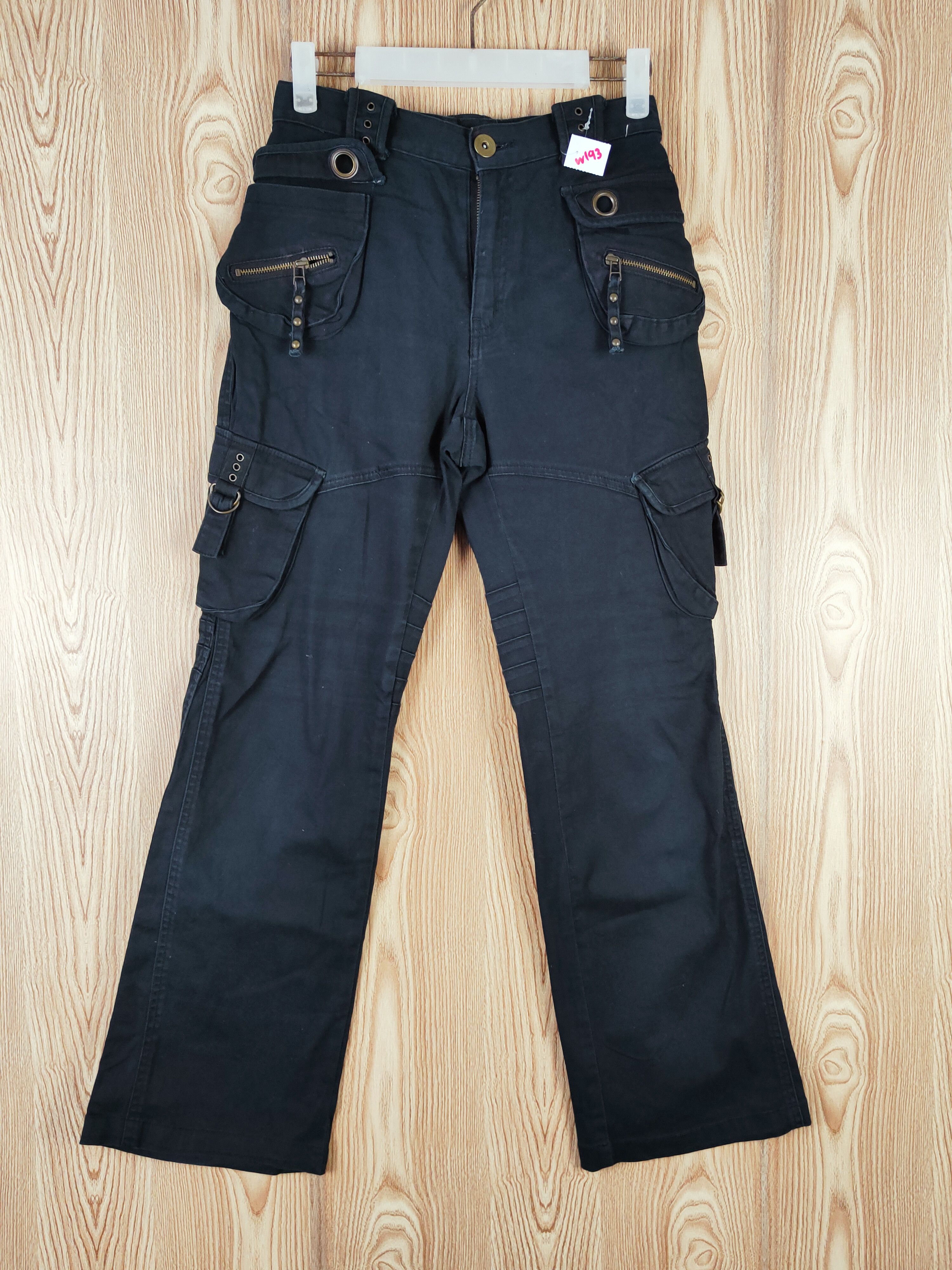 Japanese Brand DL Fre.s.cute Black Multipocket Tactical Cargo Pants #W193 Size US 26 / EU 42 - 1 Thumbnail