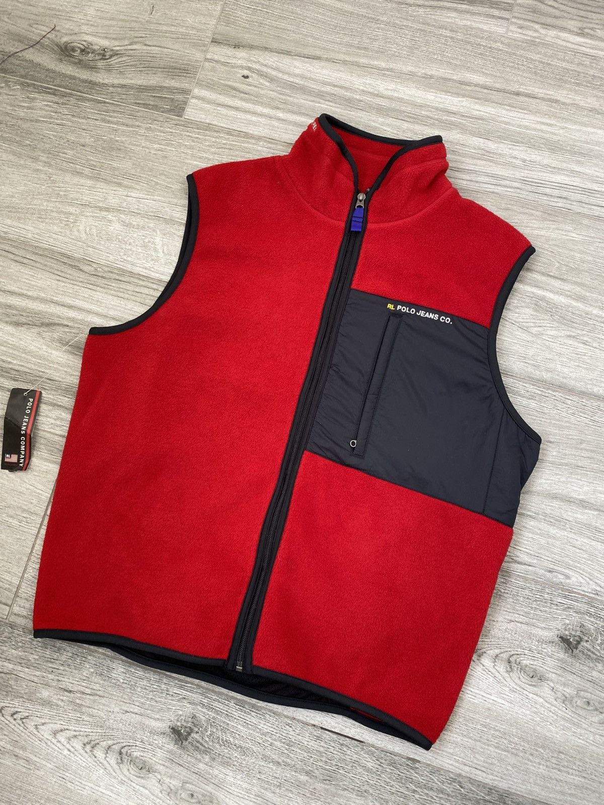Polo Ralph Lauren VINTAGE POLO RALPH LAUREN FLEECE VEST NYLON HIDE-AWAY HOOD Size US M / EU 48-50 / 2 - 4 Thumbnail