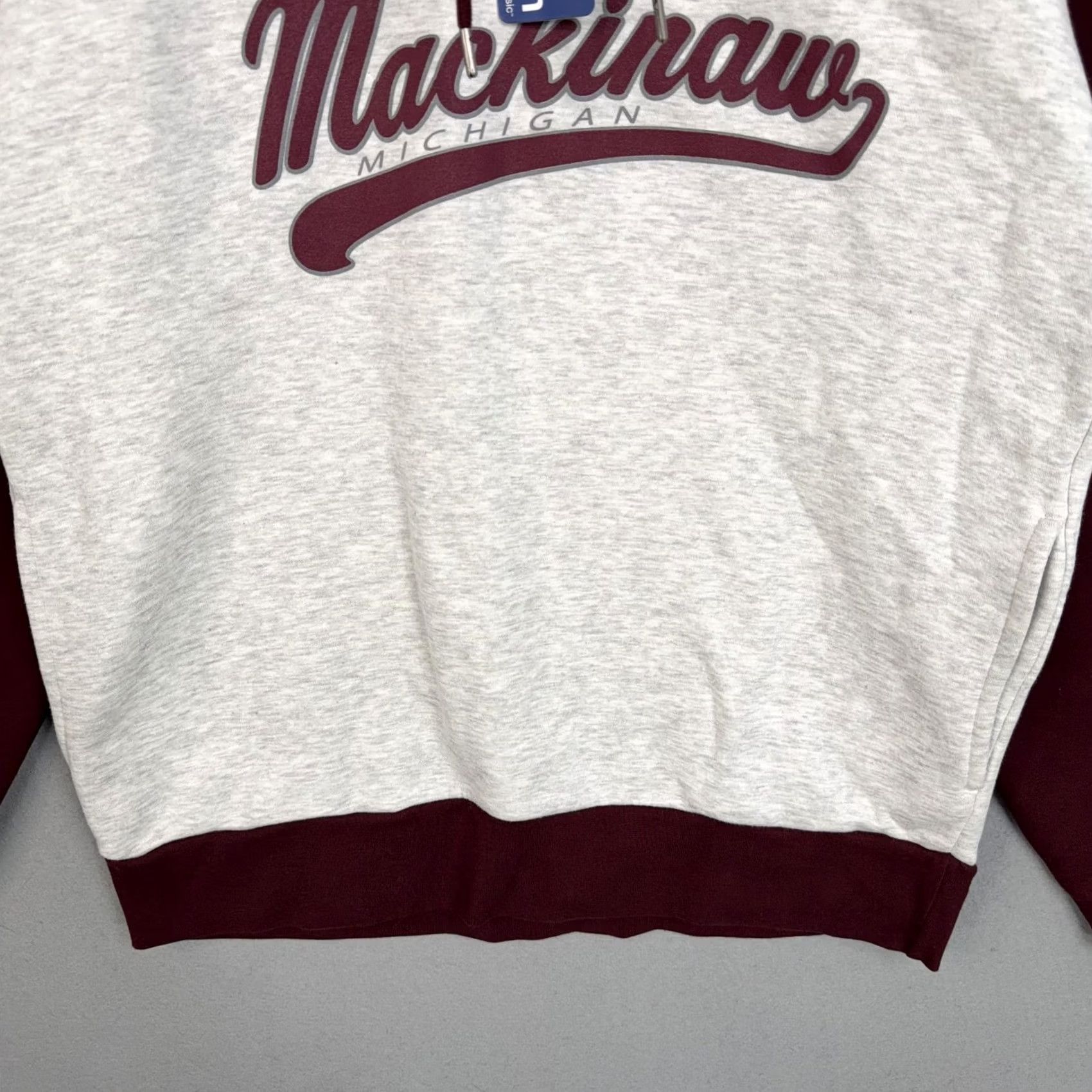 Vintage Mackinaw Michigan Red 1/4 Zip Sweatshirt Mens Large Fleece Pullover Graphic Print Zip Mock Neck Pullover | bigcotton Size US L / EU 52-54 / 3 - 3 Thumbnail