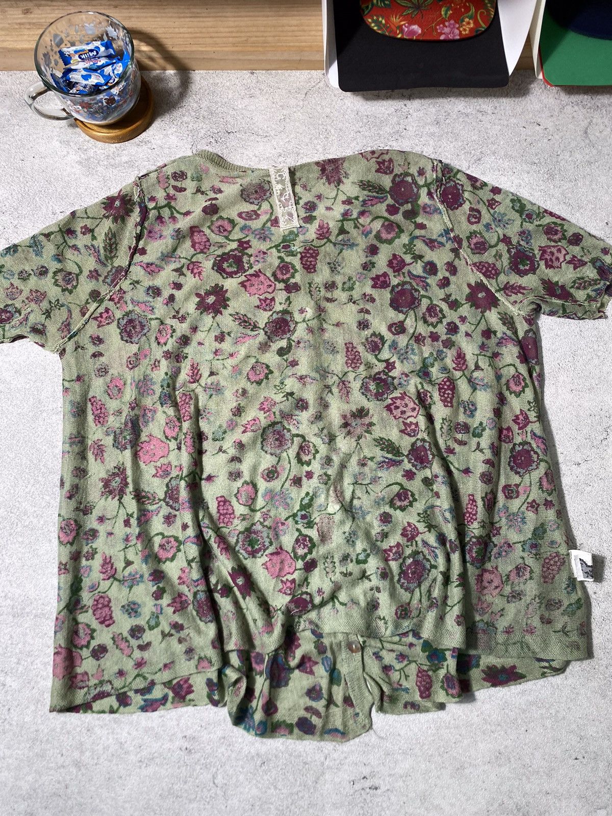 Japanese Brand Vtg Knit Japanese Brand Full Flowers Size ONE SIZE - 17 Thumbnail