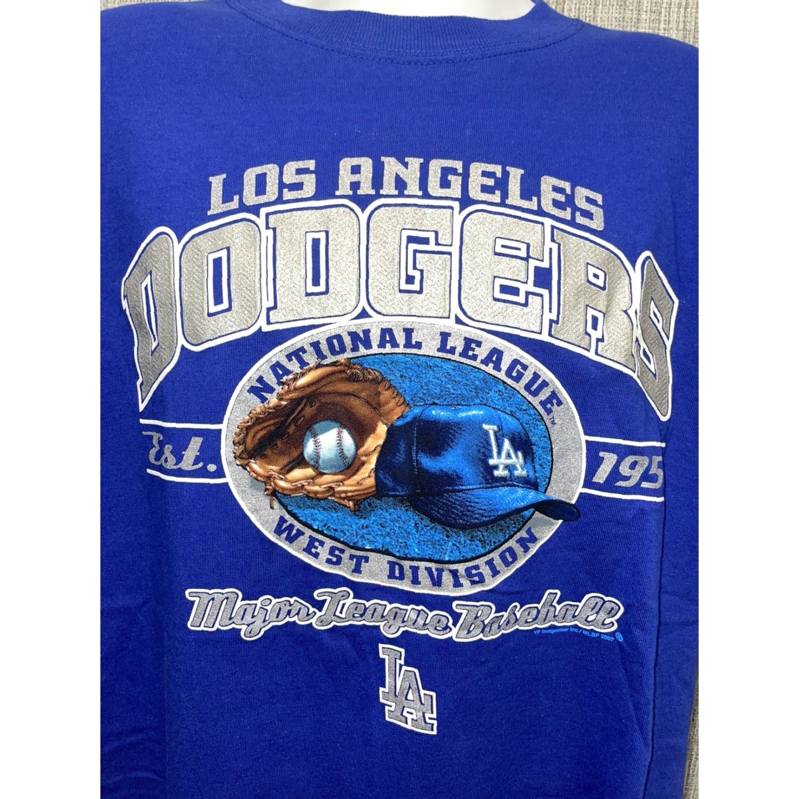 Vintage NWT CSA LA Dodgers Graphic Shirt Mens L 100% Cotton Dark Blue T-Shirt Blue Cotton Men L Size US L / EU 52-54 / 3 - 5 Thumbnail