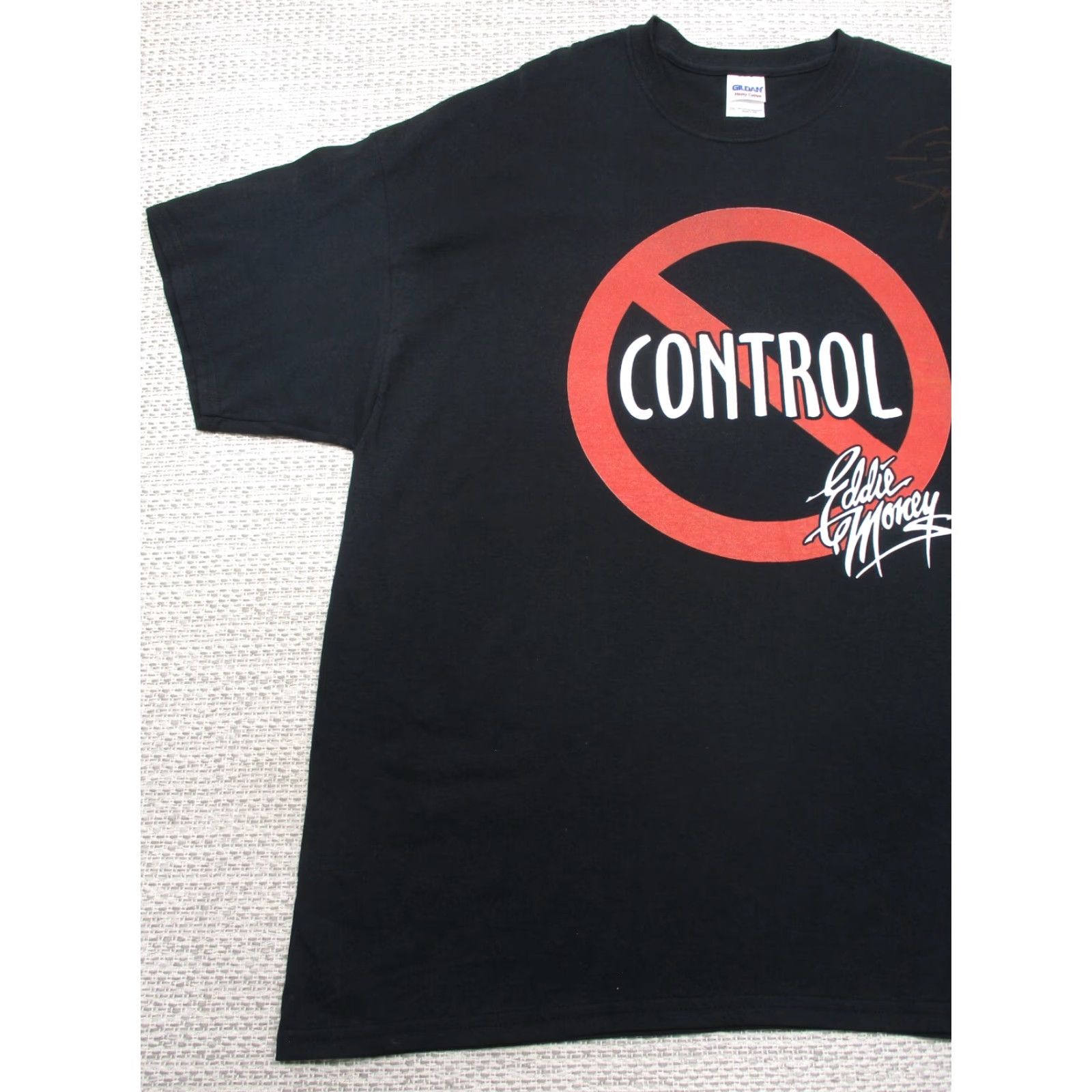 Vintage VINTAGE Eddie Money Shirt Adult 2XL Black No Control Rock Concert Signed By Drummer Glenn Symmonds Mens Graphic Tee 1990s Size US XXL / EU 58 / 5 - 3 Thumbnail