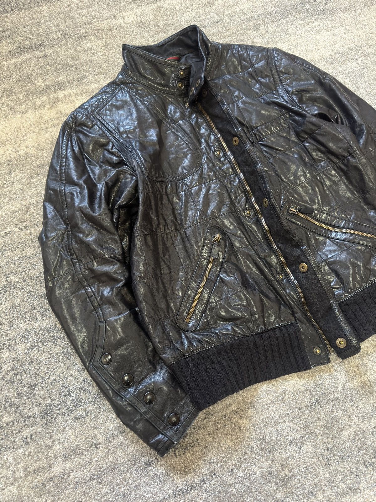 Gucci Gucci vintage leather jacket tom ford years Size US L / EU 52-54 / 3 - 5 Thumbnail