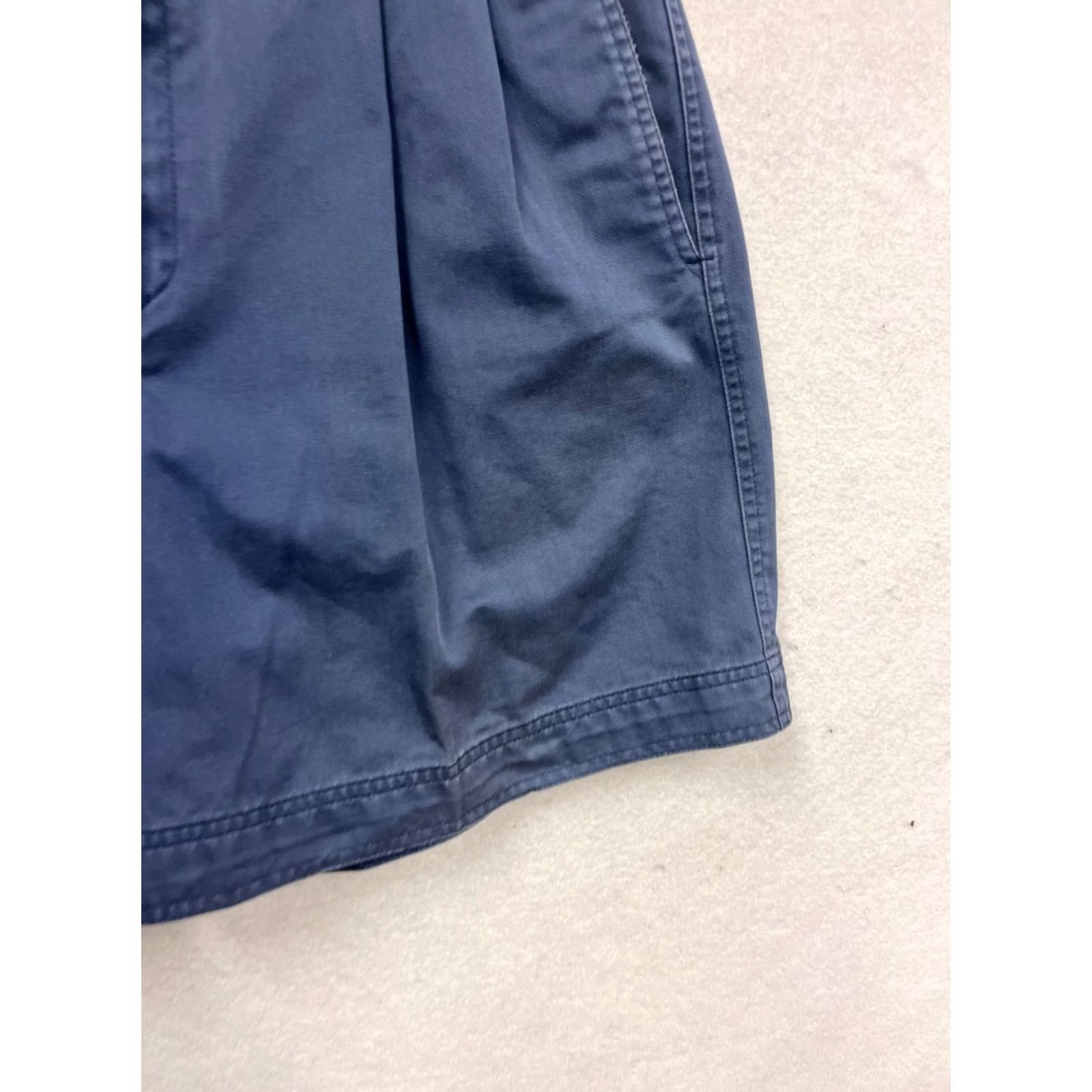 Vintage Hunt Club Bermuda Shorts Women 14 Pleated Blue Striped 100% Cotton N/A Size 36" / US 14 / IT 50 - 5 Thumbnail