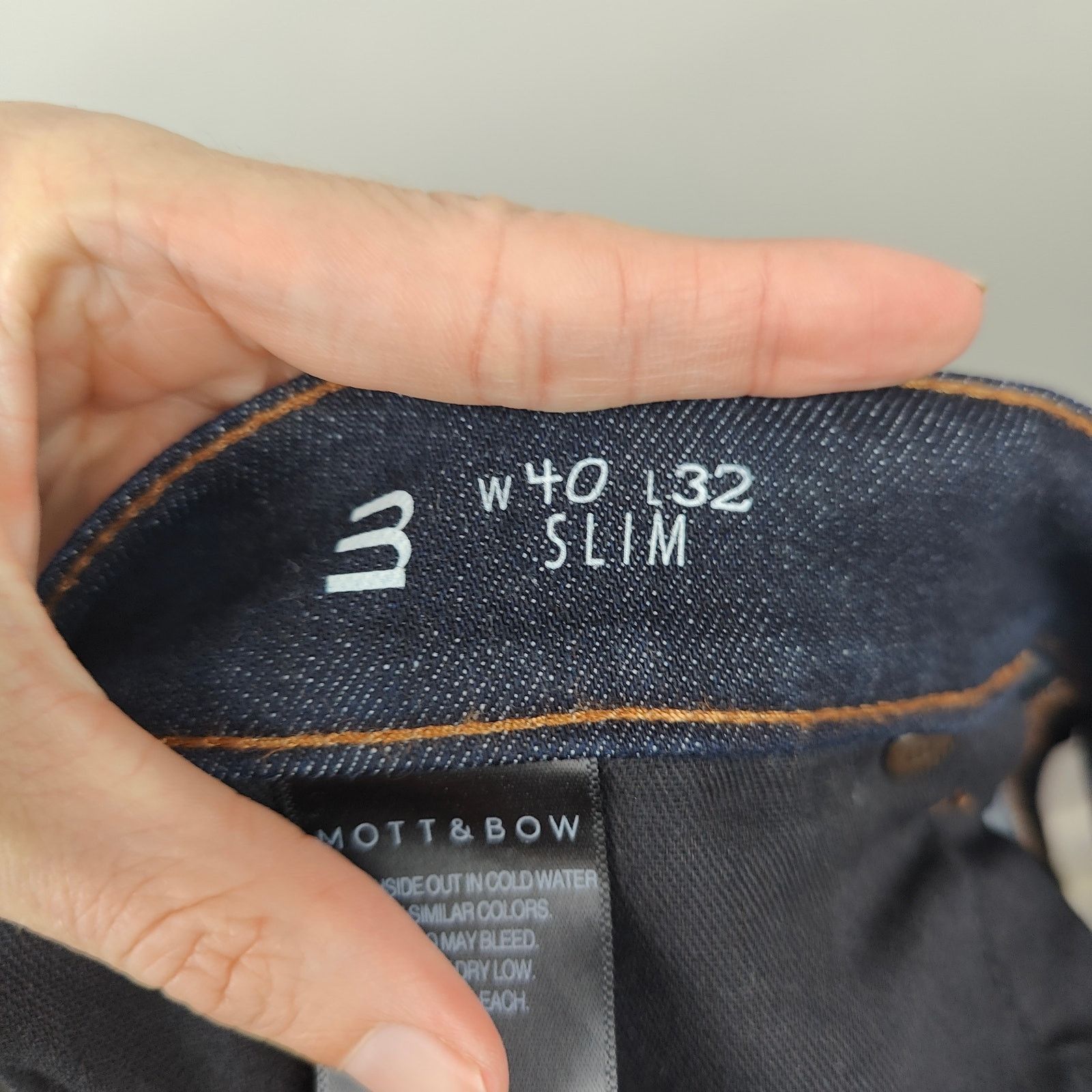 Mott & Bow Mott & Bow Slim Jeans Mens 40x32 Dark Wash Stretch Zip Fly Size US 40 / EU 56 - 10 Thumbnail