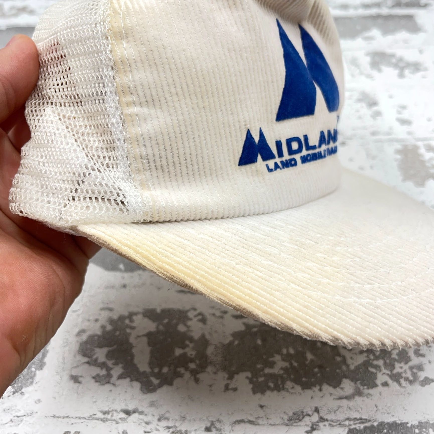 Vintage VINTAGE Midland CB Radio Trucker Hat Cap Snap Back LMR Corduroy Trucking 80s 90s Size ONE SIZE - 4 Thumbnail