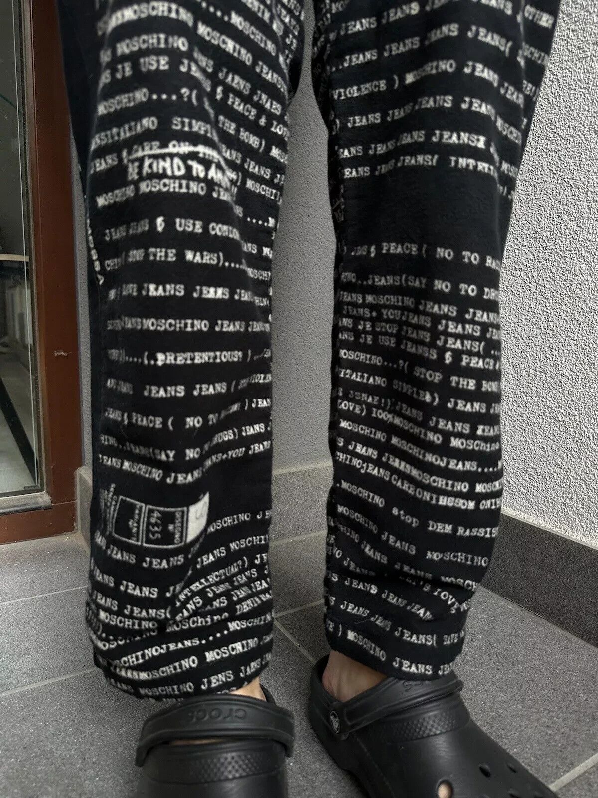 Moschino Vintage 90s Moschino Jeans Print Letters Overprint Pants Size US 32 / EU 48 - 12 Thumbnail
