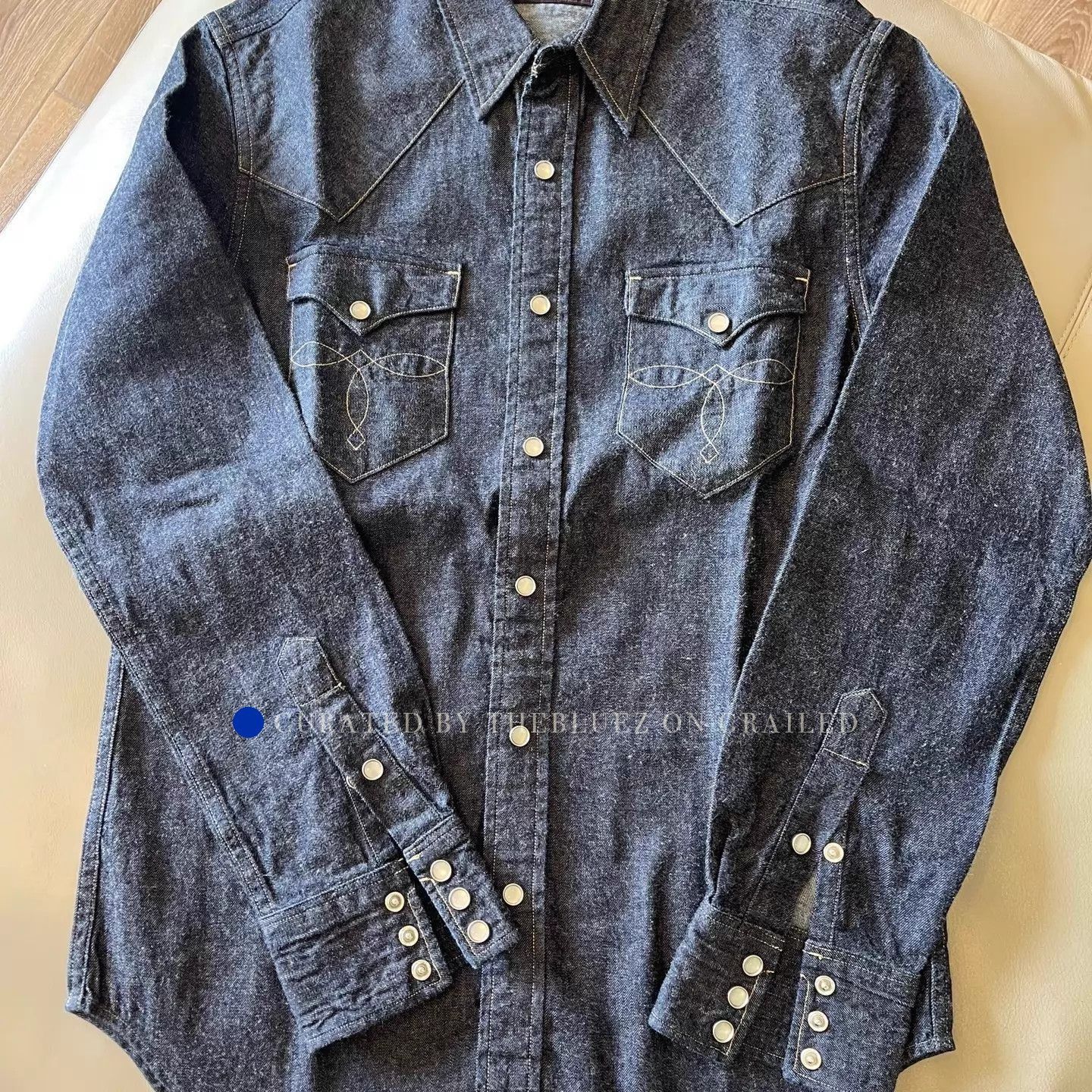 RRL Ralph Lauren Denim Button-Up with Unique Silver Buttons Size US S / EU 44-46 / 1 - 1 Thumbnail