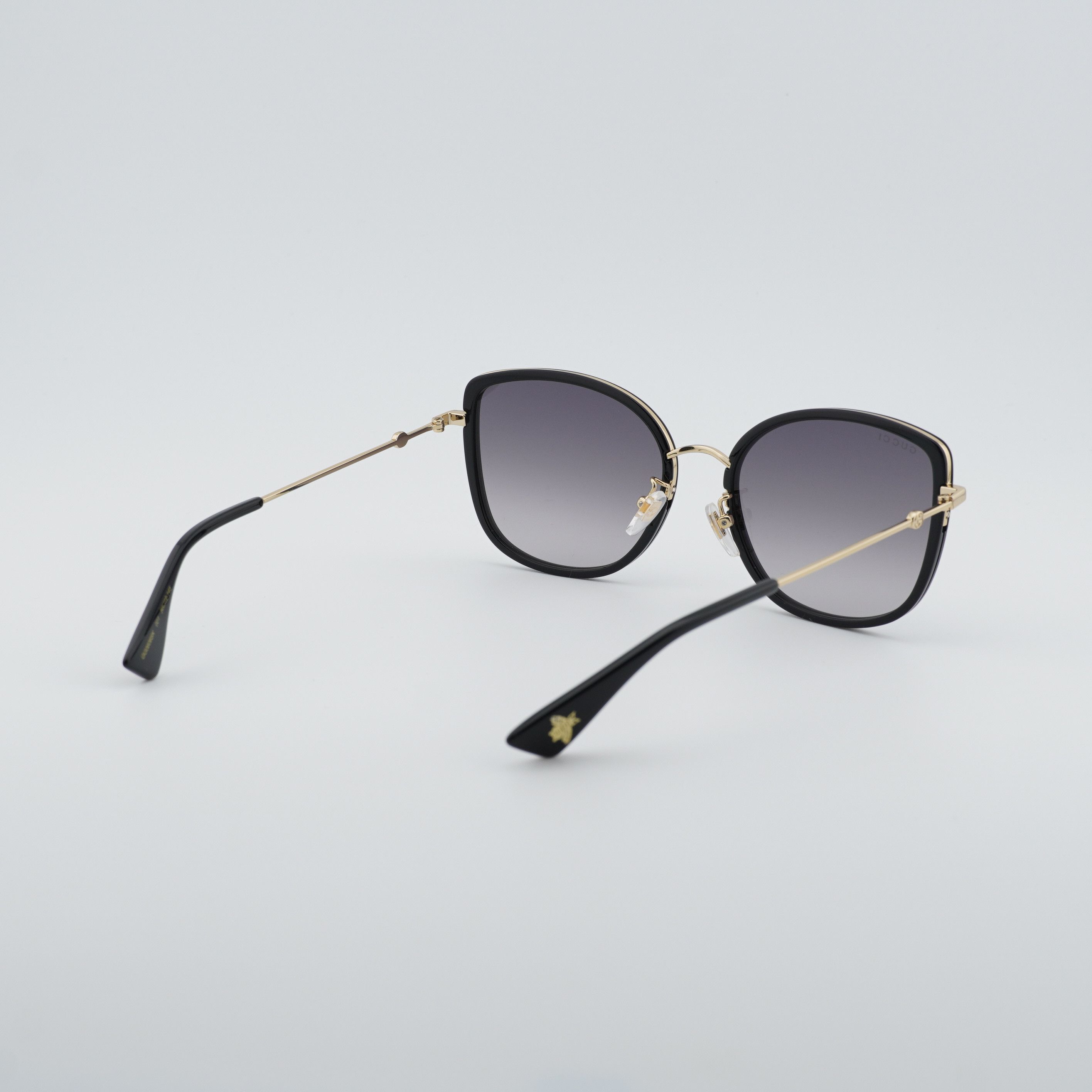 Gucci Gucci GG0606SK 001 Sunglasses Black/Gold Square Frame Size ONE SIZE - 3 Thumbnail