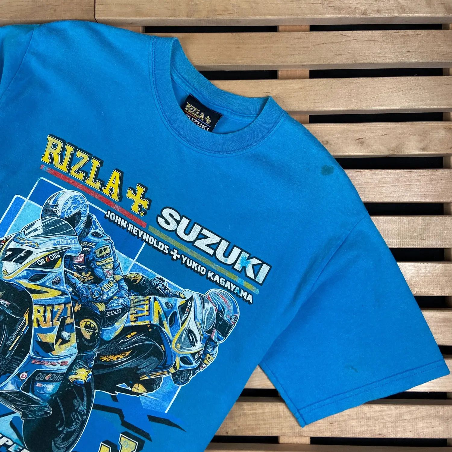 Japanese Brand Vintage T Shirt Rizla Suzuki British Superbikes 2003 Size M Size US M / EU 48-50 / 2 - 2 Thumbnail