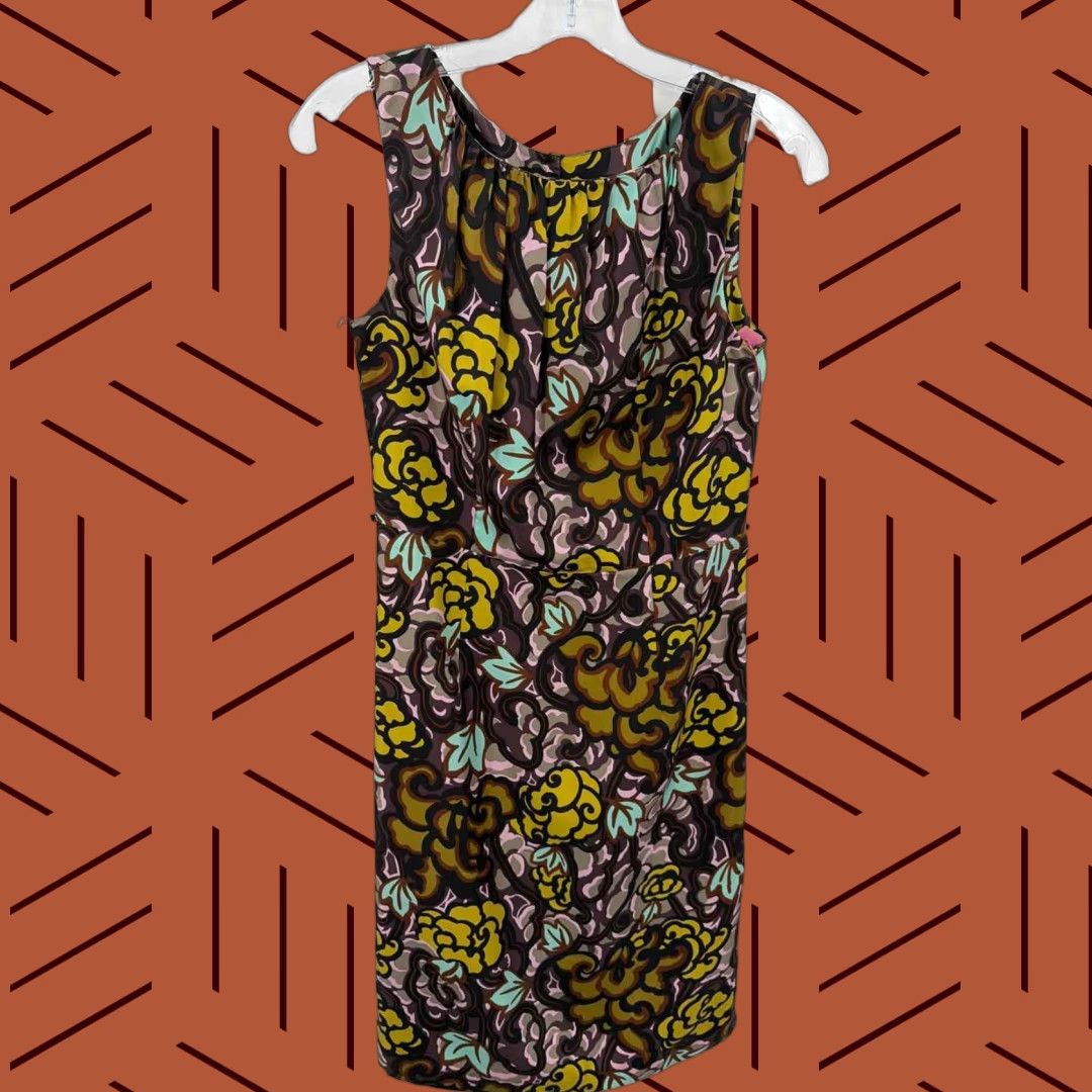 MILLY Milly Green Dress Midi Sleeveless Size 2 Regular Pre-Owned Size XS / US 0-2 / IT 36-38 - 1 Thumbnail