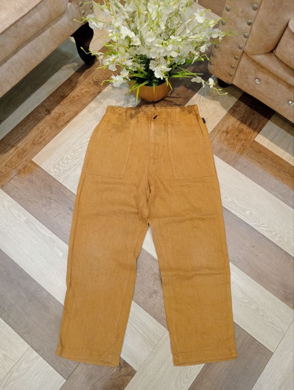 Issey Miyake VINTAGE ISSEY MIYAKE PLANTATION BAGGY PANTS - SIZE S BROWN Size US 30 / EU 46 - 1 Thumbnail