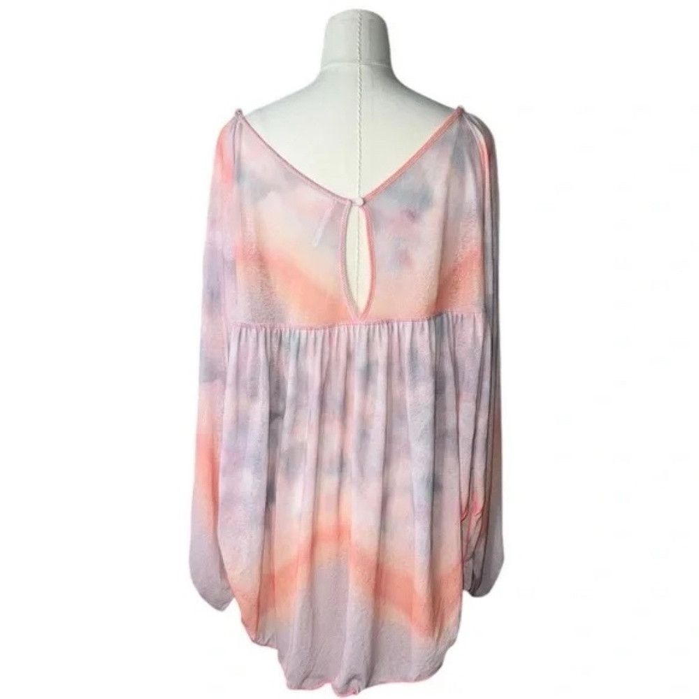 Free People Free People Tie Dye Mystic Tunic Top Split Sleeves Cold Sho Size XS / US 0-2 / IT 36-38 - 4 Thumbnail