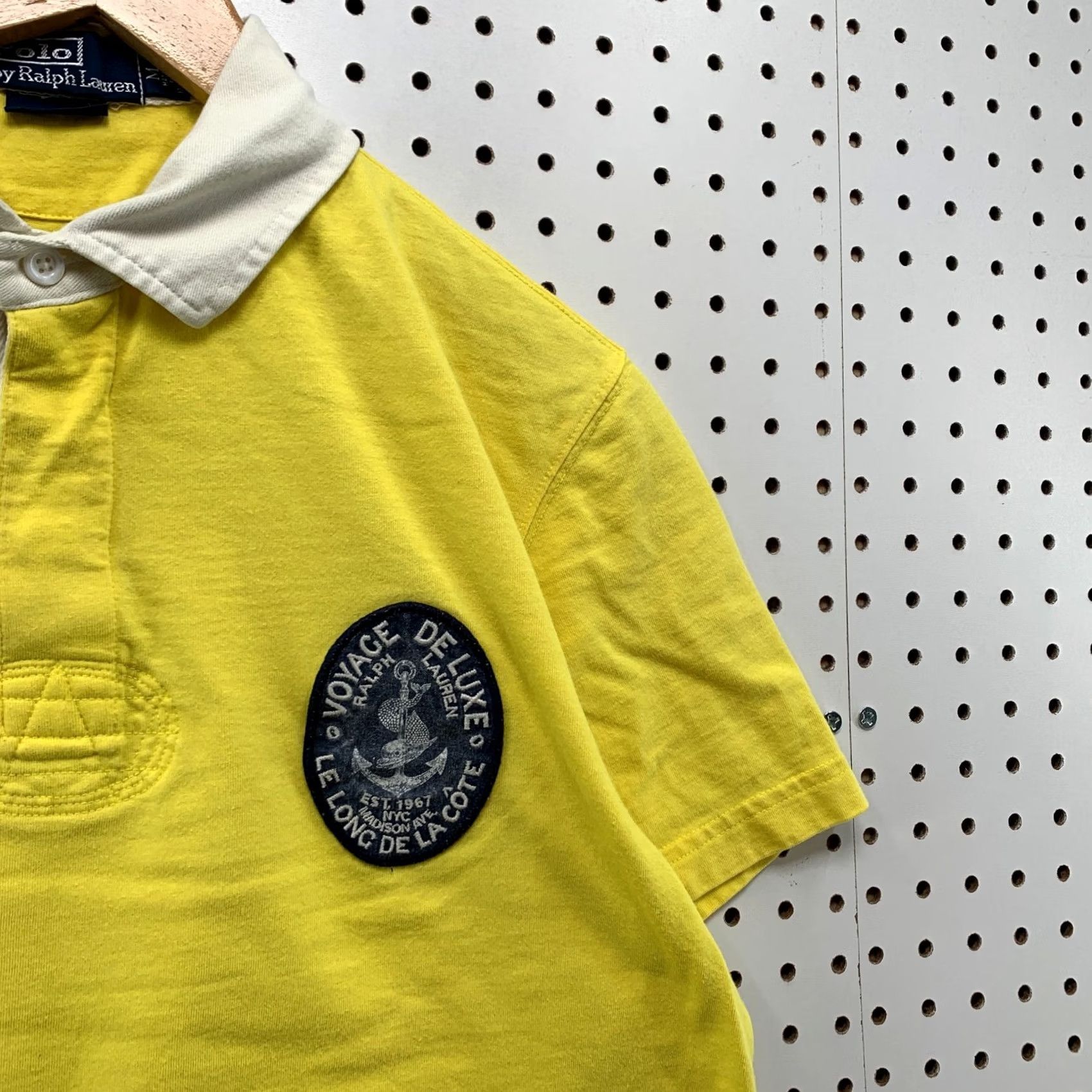 Polo Ralph Lauren VINTAGE Polo Ralph Lauren Voyage Deluxe La Cote Collared SHirt Yellow M Men 20.5X27.5 Size US XXL / EU 58 / 5 - 7 Thumbnail