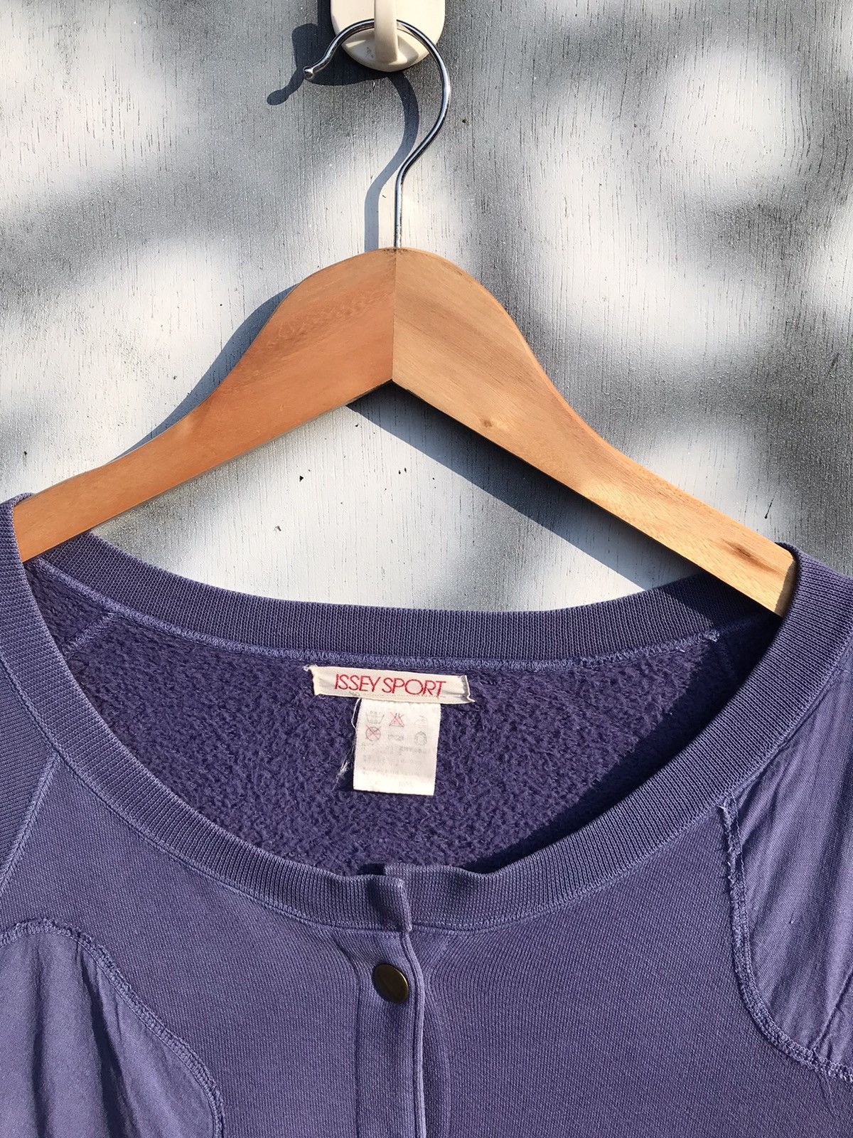 Issey Miyake × Vintage Vintage 80s Issey sport cow snap button sweatshirt Size US L / EU 52-54 / 3 - 8 Thumbnail