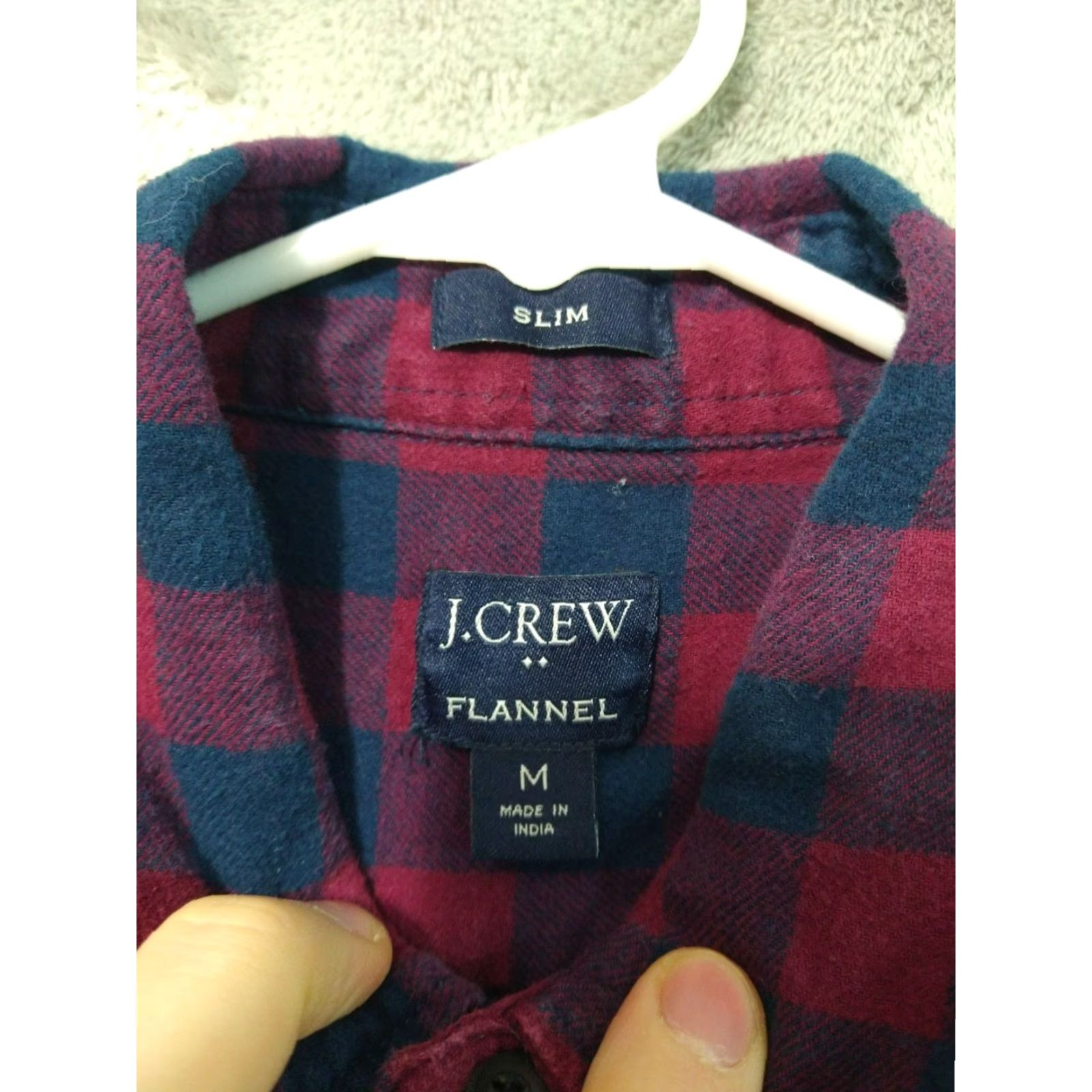 J.Crew J.CREW Shirt Mens Medium Red Plaid Cotton Flannel Slim Fit Long Sleeve Button-Up Collar Shirt Mens Size US M / EU 48-50 / 2 - 7 Thumbnail