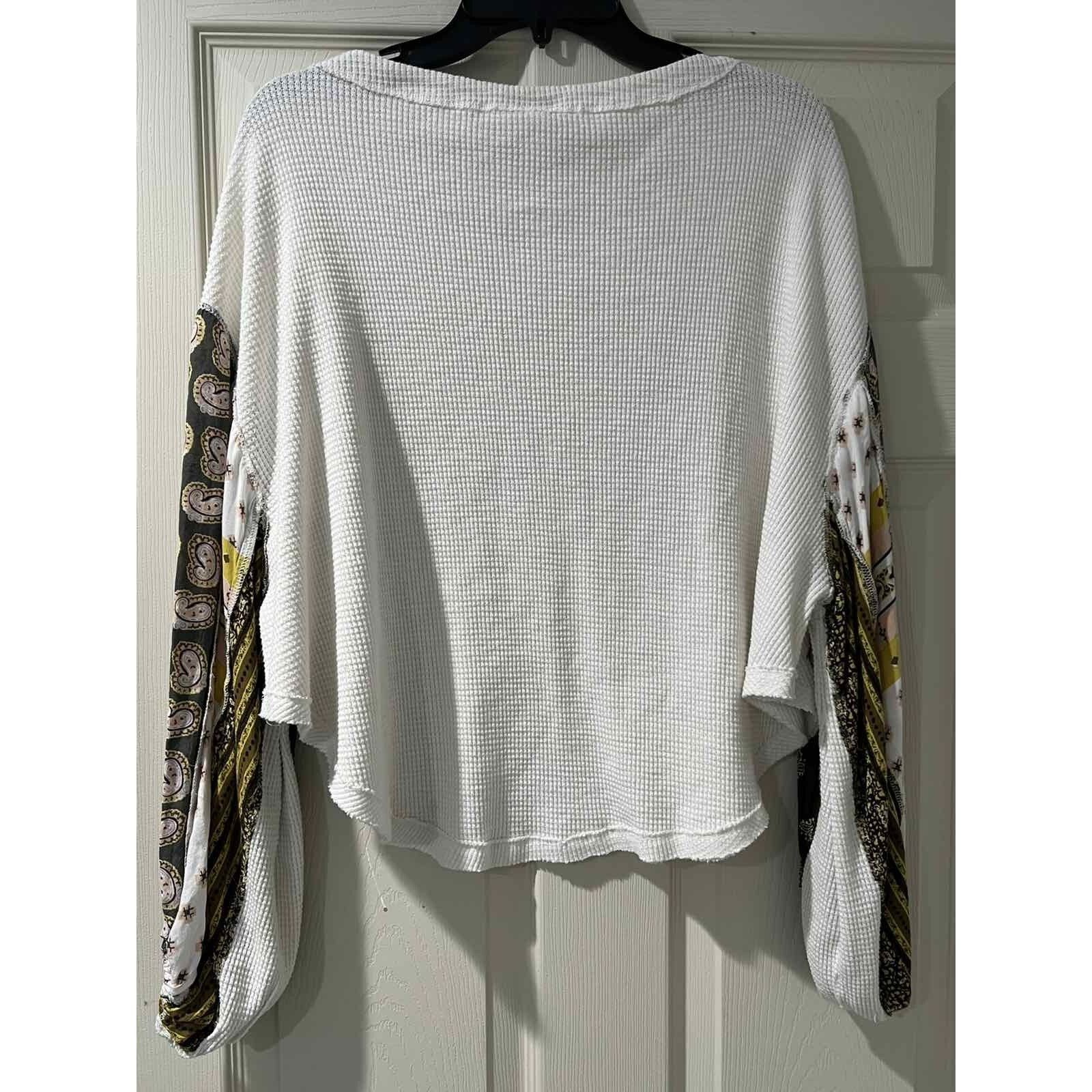 Free People Free People Womens XS Blossom Knit White Oversized A003309 Size XS / US 0-2 / IT 36-38 - 4 Thumbnail