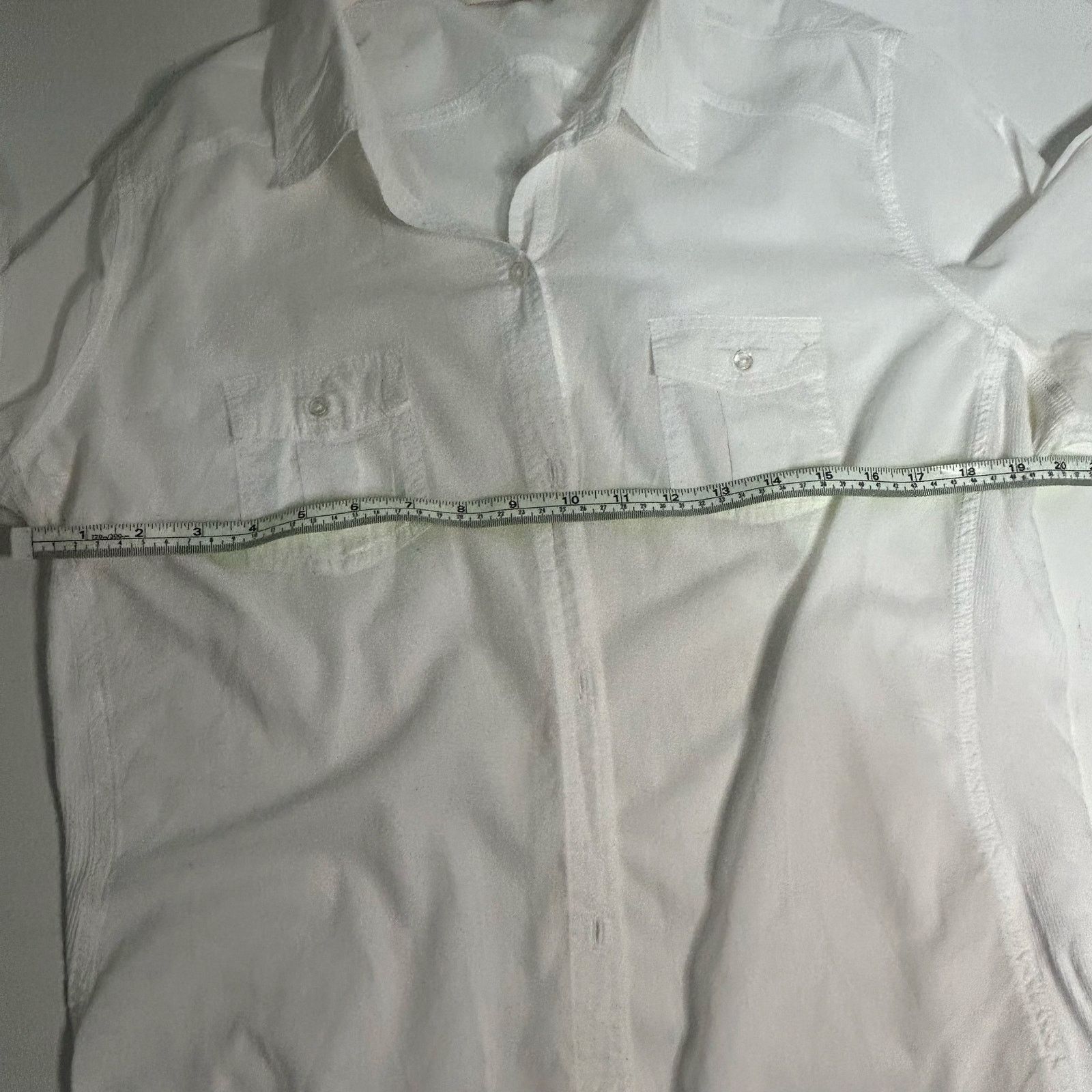 Old Navy Old Navy White Sheer Button Down Shirt XXL Size XXL / US 16-18 / IT 52-54 - 5 Thumbnail