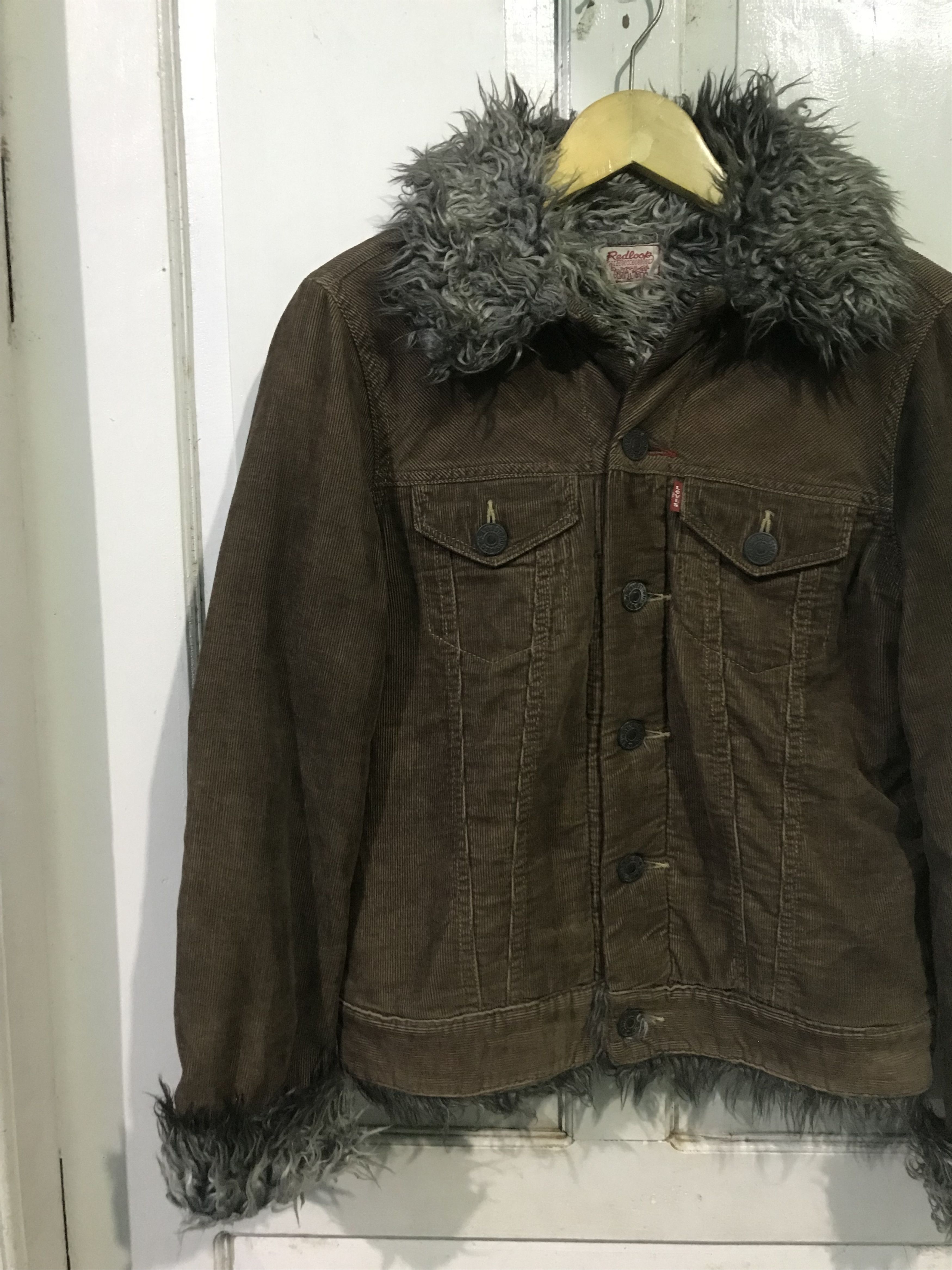 Levi's Vintage Clothing 90s Levi’s redloop fur trucker corduroy vkei style jacket Size US M / EU 48-50 / 2 - 4 Thumbnail