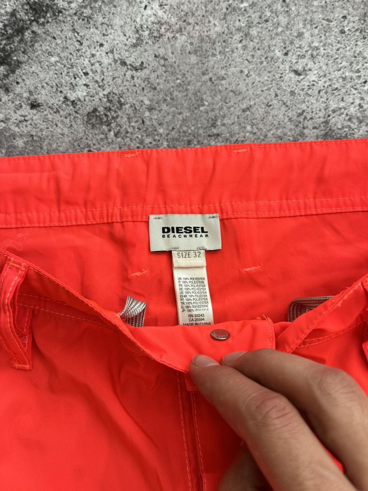 Diesel × Vintage Vintage Diesel orange beachwear nylon short Size US 32 / EU 48 - 5 Thumbnail