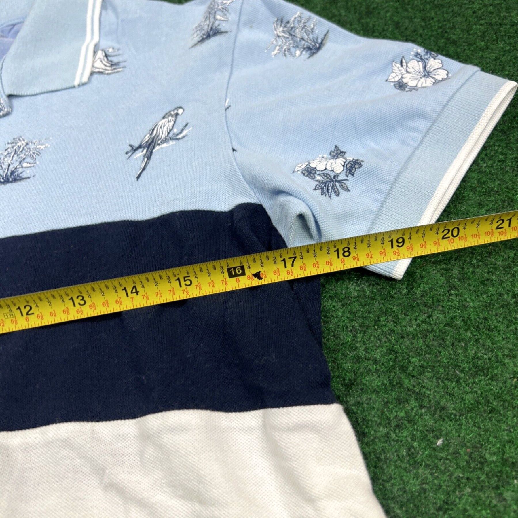 Zara Zara Polo Top Men’s Size Medium Short Sleeve Blue striped Size US M / EU 48-50 / 2 - 5 Thumbnail