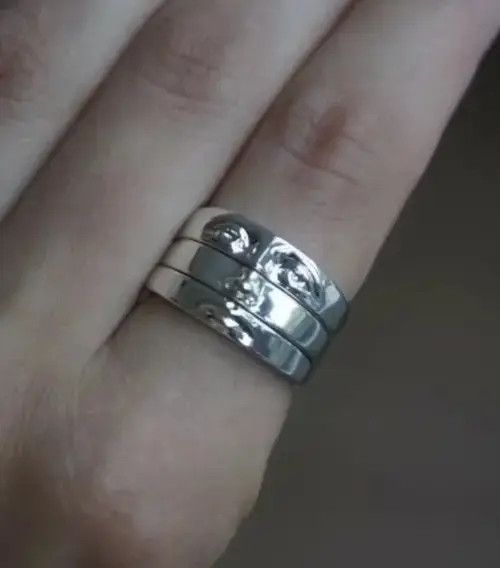 Other Face Finger Rings Silver Face Anatomy Human Head Jewelry Art Size ONE SIZE - 2 Thumbnail