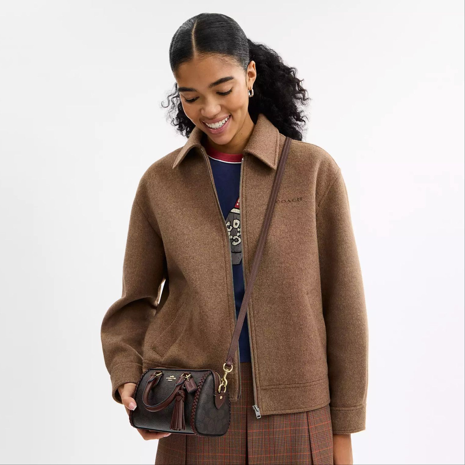 Coach Mini Rowan Crossbody Bag In Signature Canvas With Fringe Size ONE SIZE - 11 Thumbnail