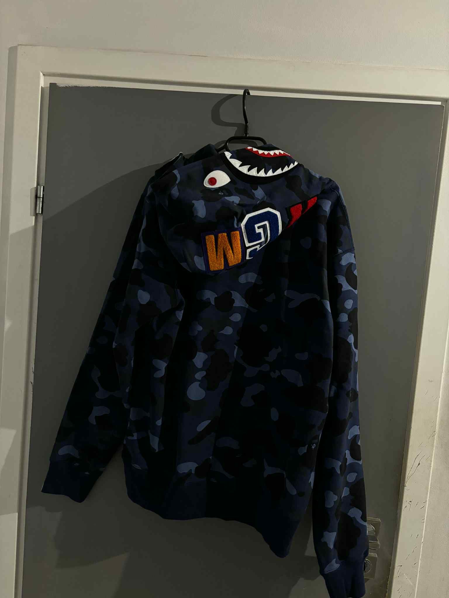 Bape A Bathing Ape Colour Camo Shark Pullover Hoodie Blue Size US XL / EU 56 / 4 - 4 Thumbnail