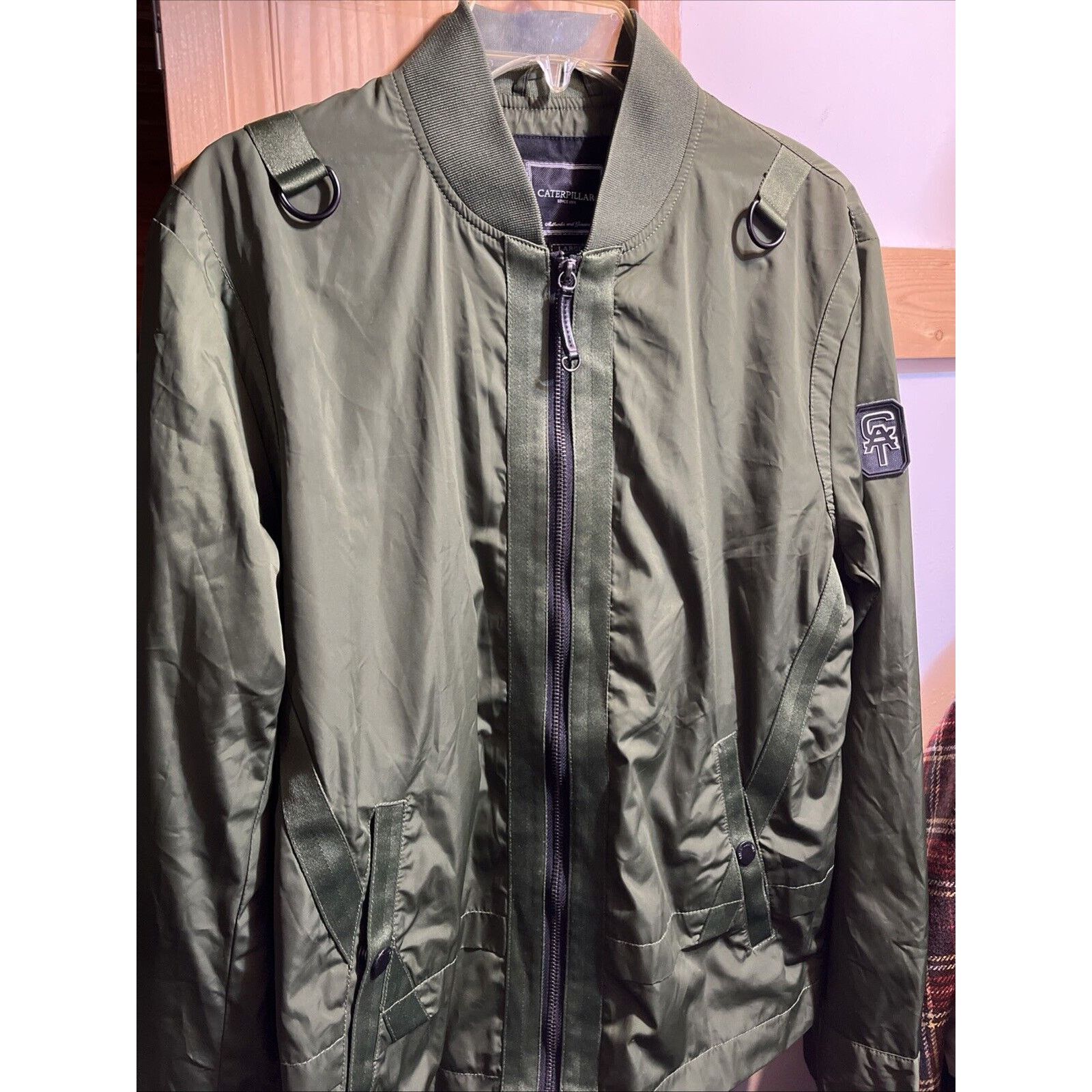Caterpillar Caterpillar Mens L Green Polyester Jacket LS Zip Windbreaker Size US L / EU 52-54 / 3 - 2 Thumbnail