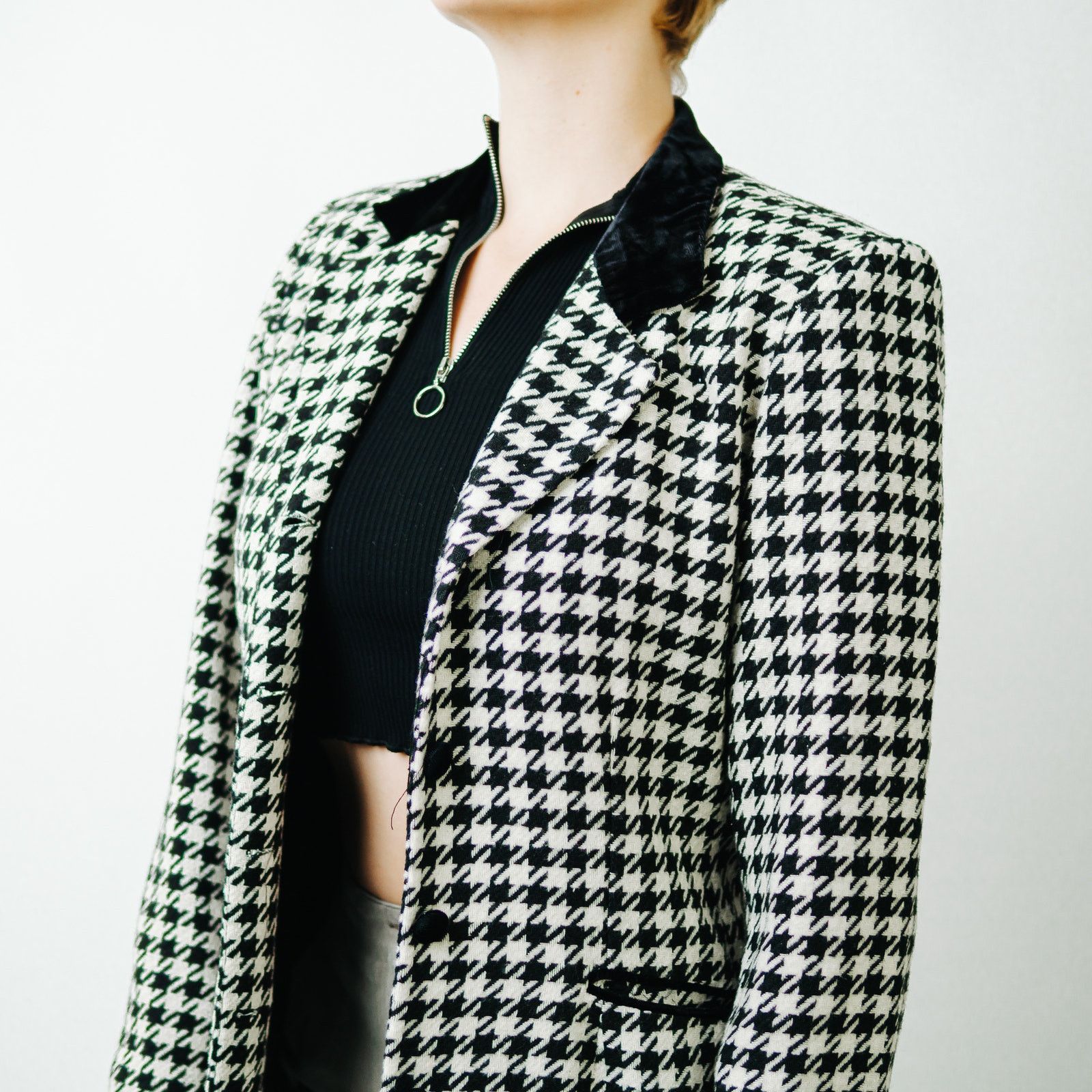 Vintage Hugo Buscati Milan Vintage Houndstooth Blazer - 10 Size M / US 6-8 / IT 42-44 - 11 Thumbnail