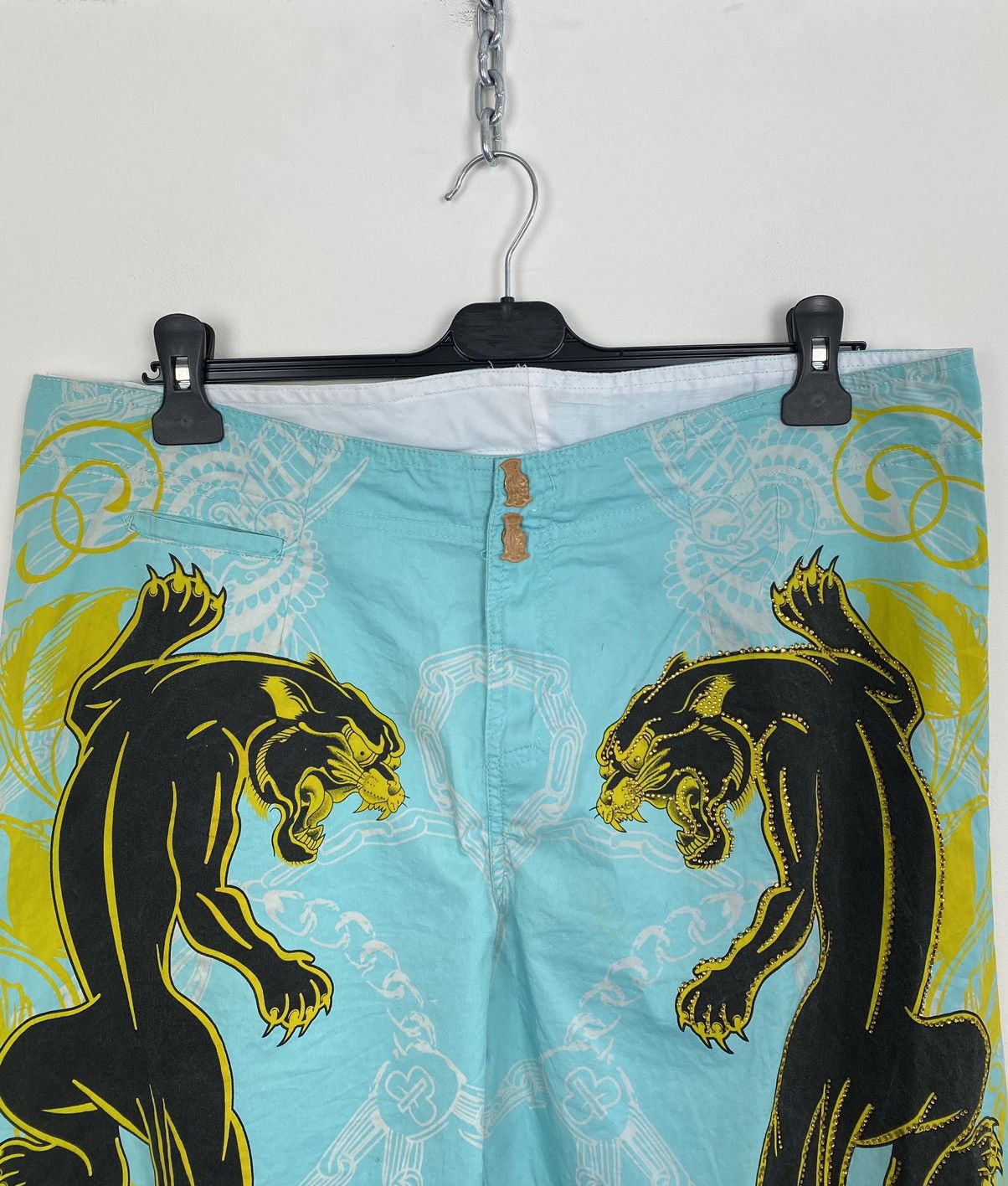 Ed Hardy Christian Audigier Swimwear Shorts Panther Gold Size 36 Top Size US 36 / EU 52 - 2 Thumbnail
