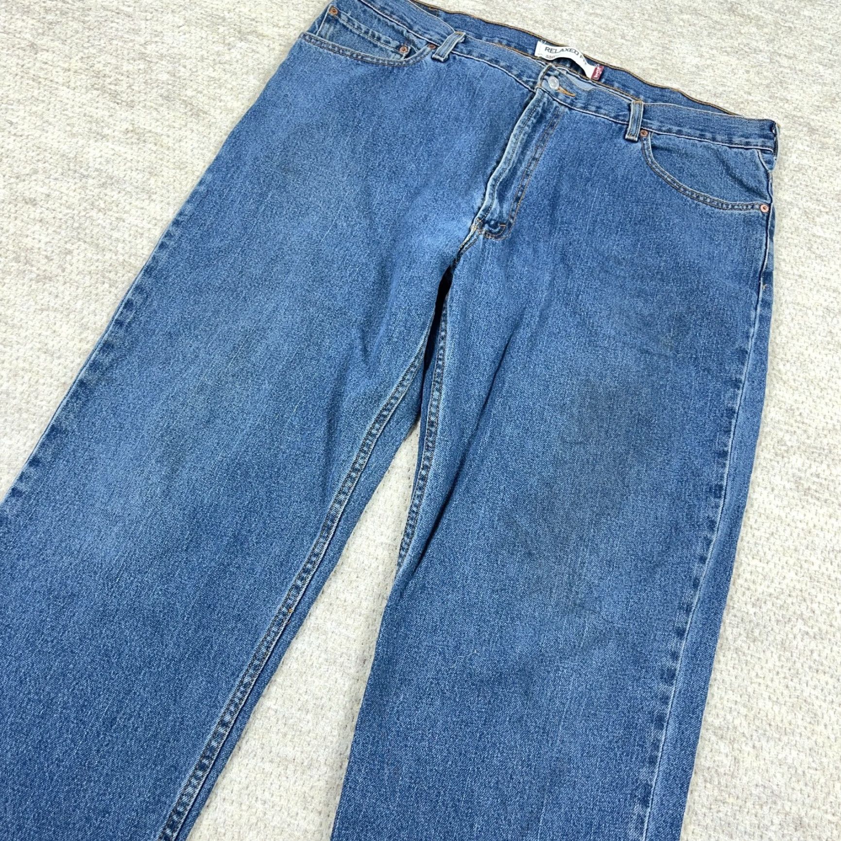 Levi's VINTAGE Levi's 550 Jeans Men's 42x32 Relaxed Fit Straight Leg Blue Y2K Grunge Size US 42 / EU 58 - 7 Thumbnail