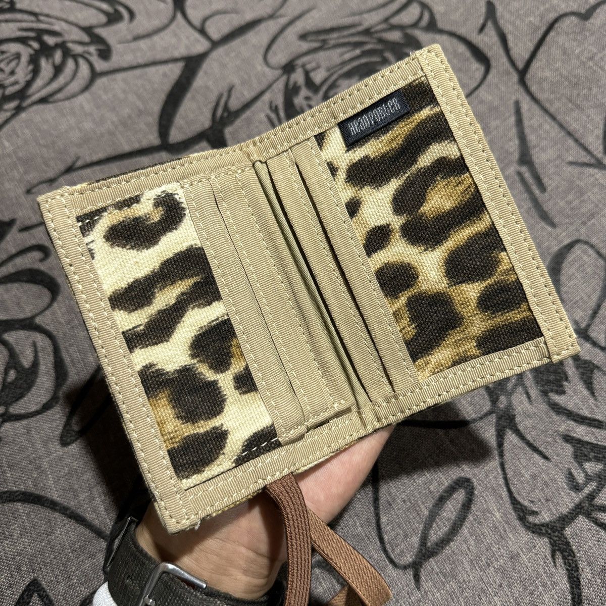 Porter Head Porter Leopard Card Holder Wallet Size ONE SIZE - 2 Thumbnail