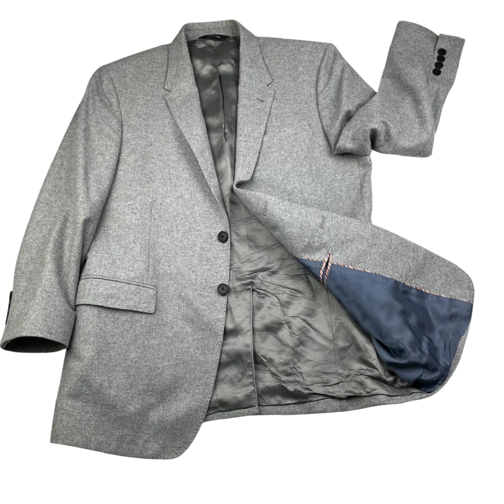 Paul Smith VINTAGE Paul Smith Men’s The Byard Blazer Gray Flecked Wool 2-Button Notch Lapel Italy 40S US Mens Size 40R - 3 Thumbnail