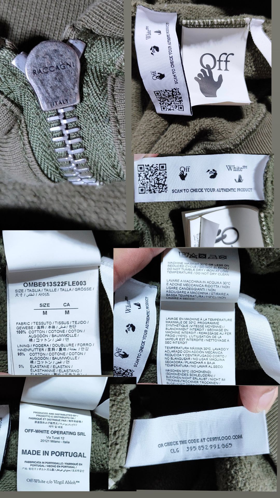Off-White Off-White Rubber Arrow Diag Tab Print Zip Hoodie Size US M / EU 48-50 / 2 - 5 Thumbnail