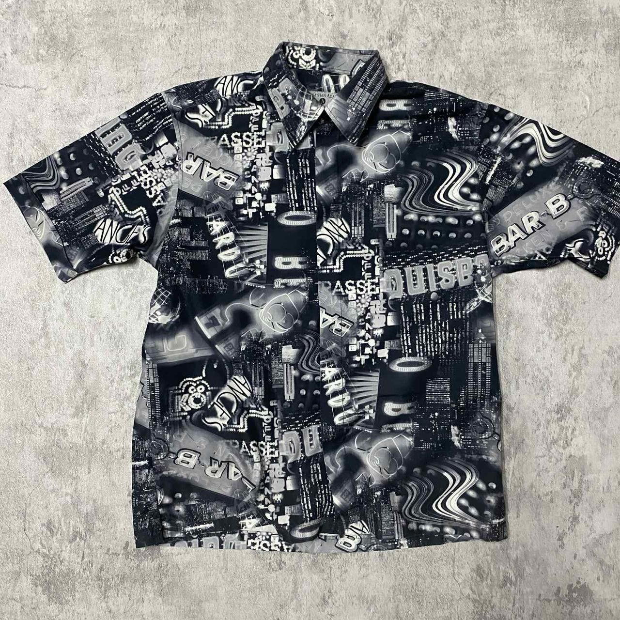 Other Black and white all over print button up shirt #skater Size US M / EU 48-50 / 2 - 1 Thumbnail