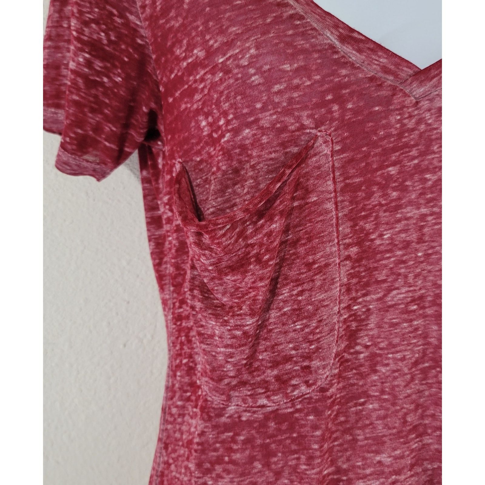 Other White Crow Buckle Burgundy Burnout Shirt XS V Nec Size XS / US 0-2 / IT 36-38 - 2 Thumbnail