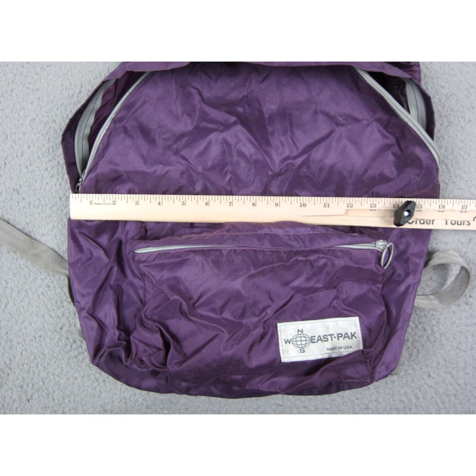 Eastpak VINTAGE Eastpak Backpack Womens Purple School Travel Bag Outdoor Made In USA Backpack Womens Medium Purple 80s School Mens Womens Size ONE SIZE - 7 Thumbnail