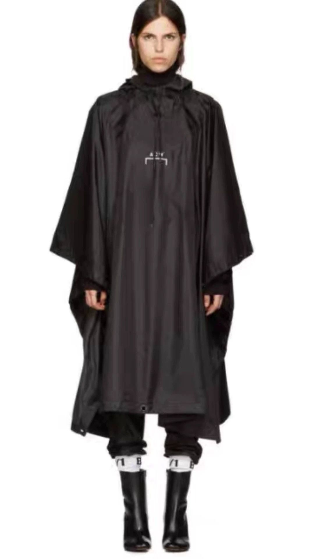 A-COLD-WALL* Black Hooded Raincoat with Yellow Graphic Print Size US M / EU 48-50 / 2 - 6 Thumbnail